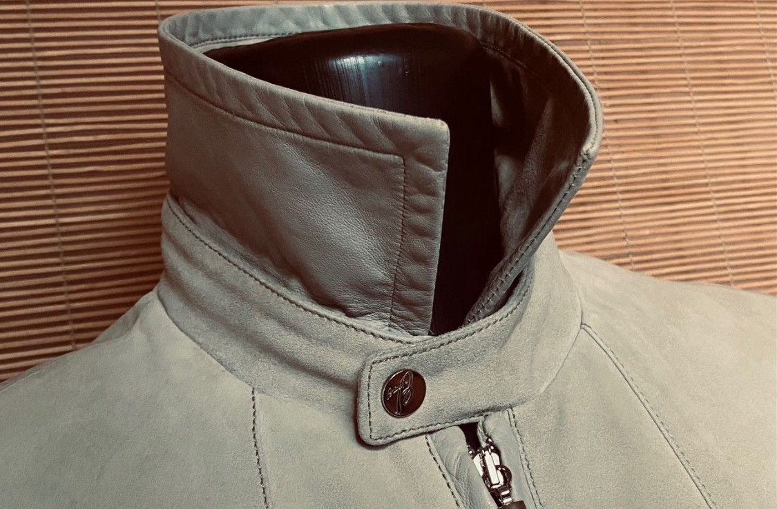 Brioni Brioni Leather Biker Jacket Gray Size US M / EU 48-50 / 2 - 4 Thumbnail