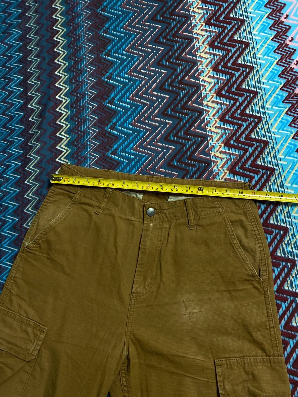 Carhartt × Japanese Brand Crazy Thrashed Carhartt Style Skater Jeans Baggy Skater Size US 31 - 6 Thumbnail