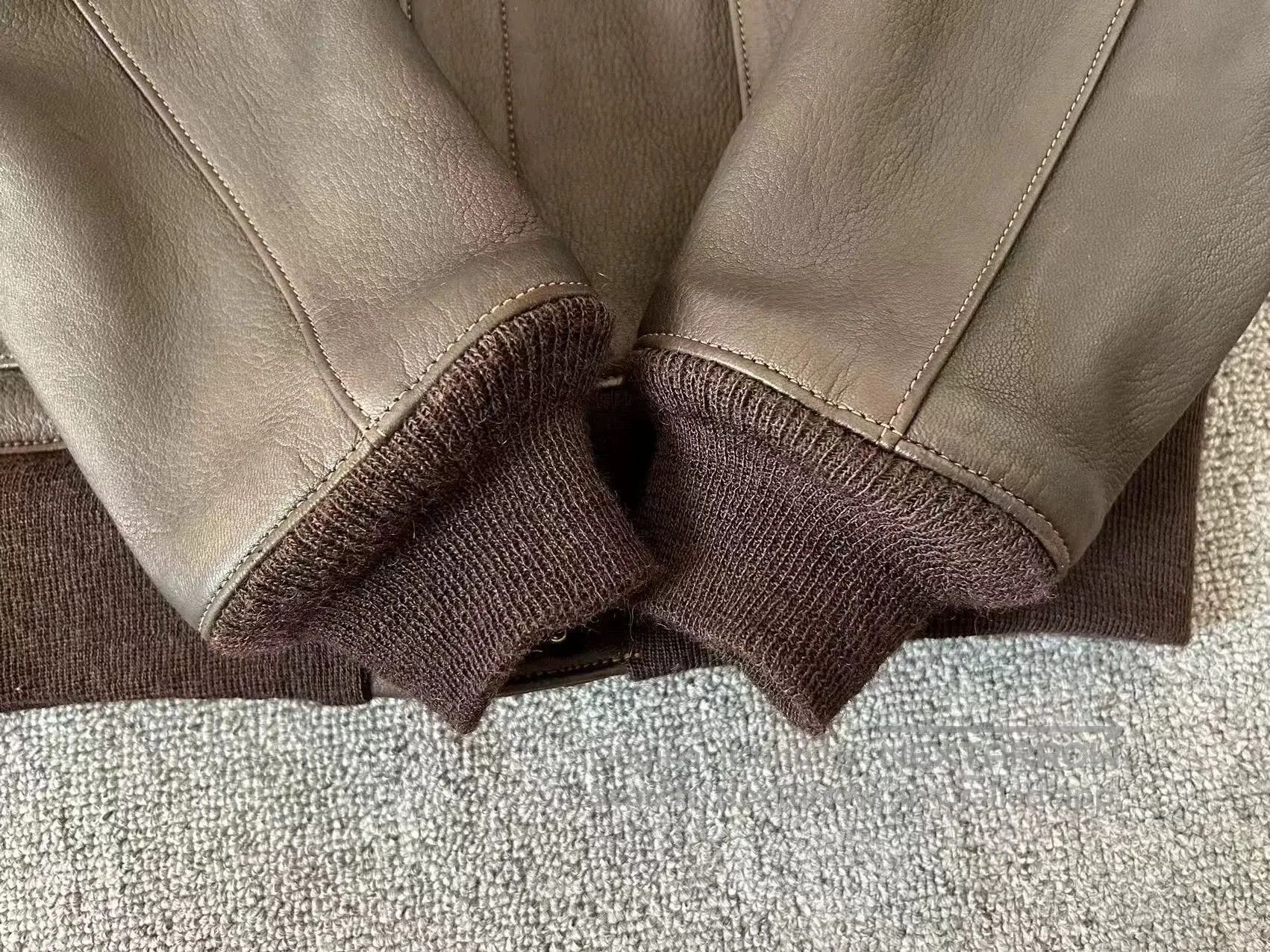 The Real McCoy's real mccoy a2 brown leather flight jacket. Size US M / EU 48-50 / 2 - 7 Thumbnail