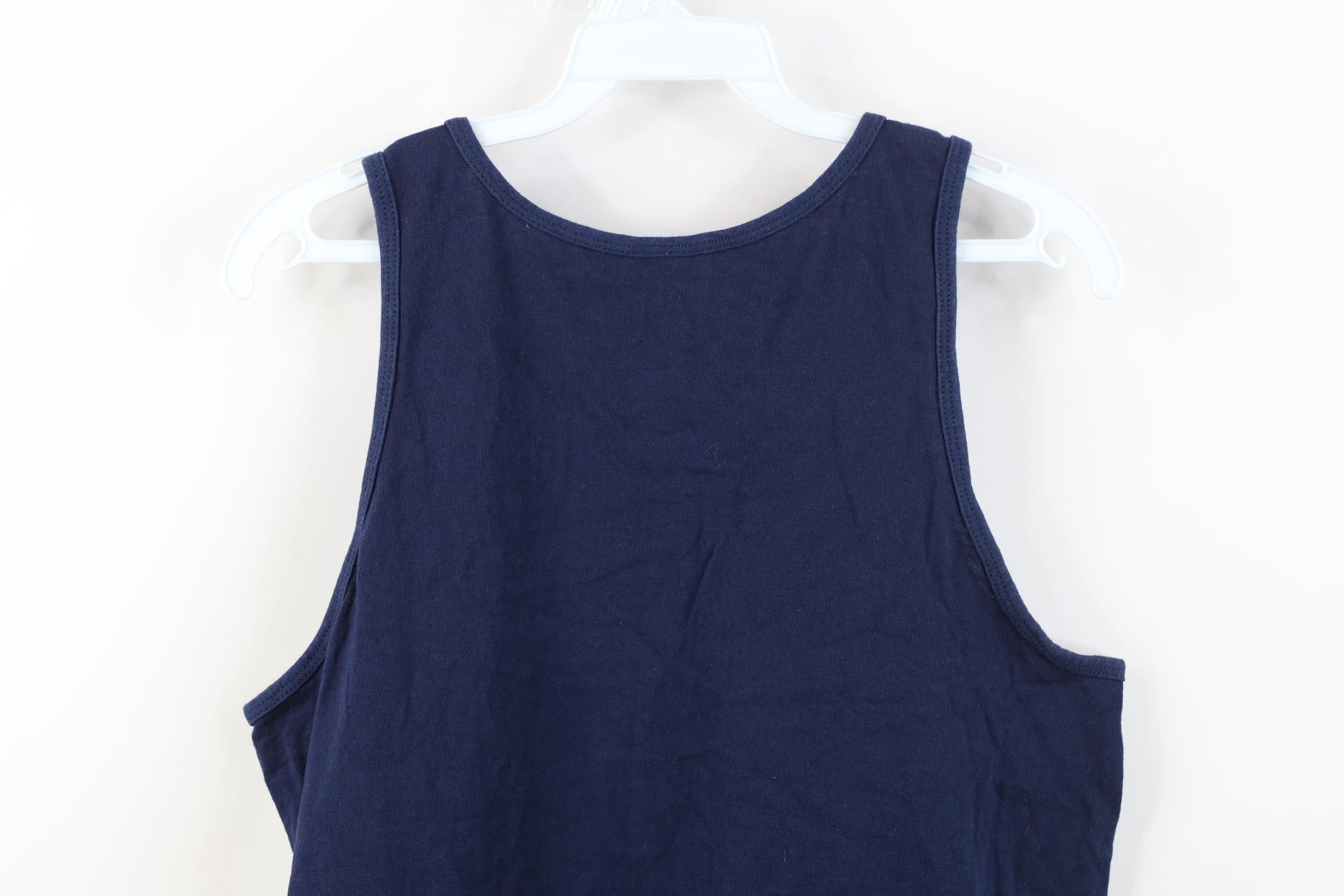 Vintage Vintage 90s Streetwear Cotton Tank Top T-Shirt Blue USA Size US S / EU 44-46 / 1 - 7 Thumbnail