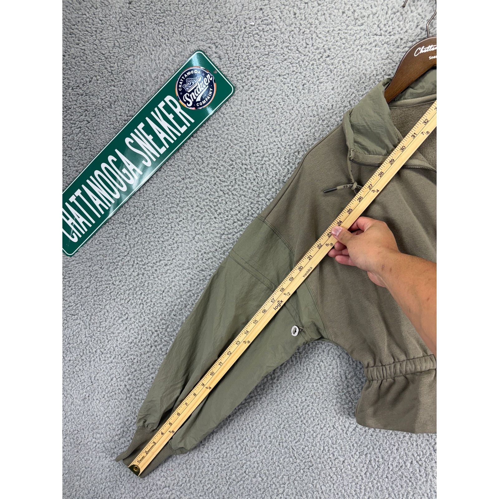 Free People Free People FP Movement Cropped Jacket Womens XS Army Green Size XS / US 0-2 / IT 36-38 - 5 Thumbnail
