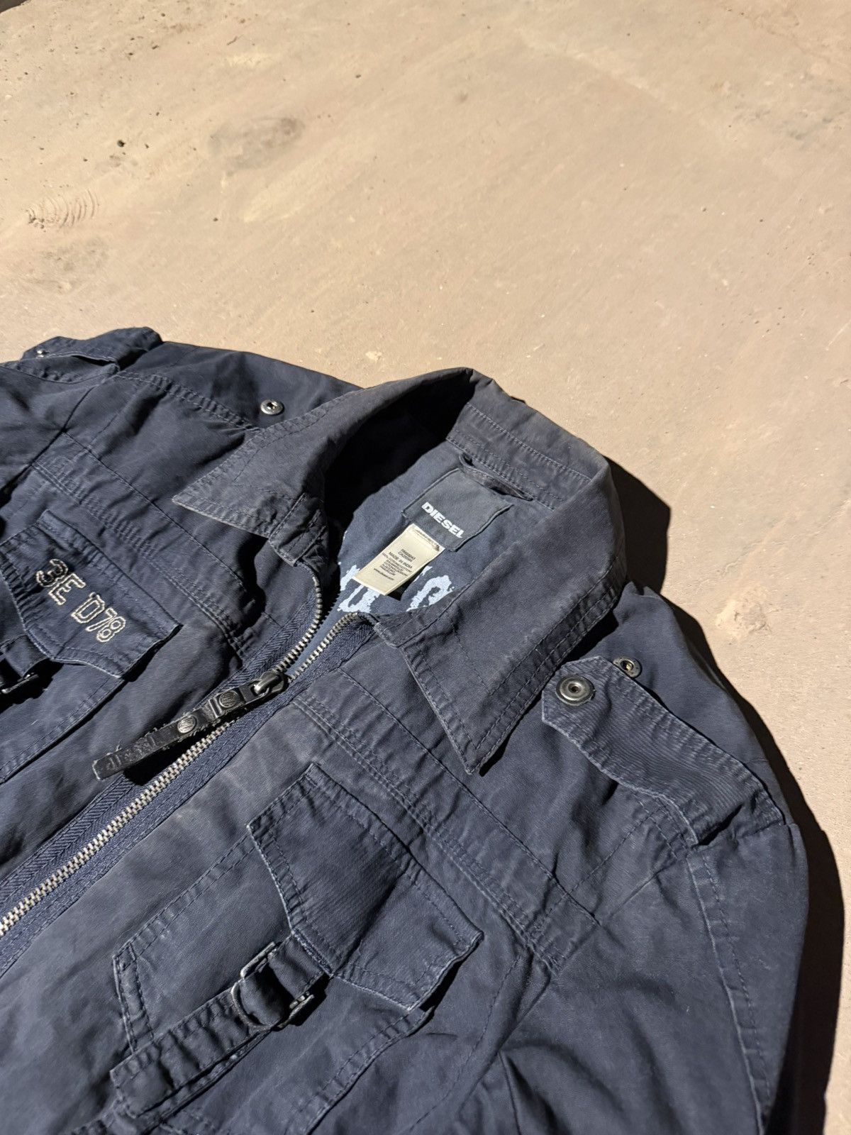 Diesel Diesel Military Utility Jacket Navy Y2K Archive Multi Pocket Size US XL / EU 56 / 4 - 5 Thumbnail