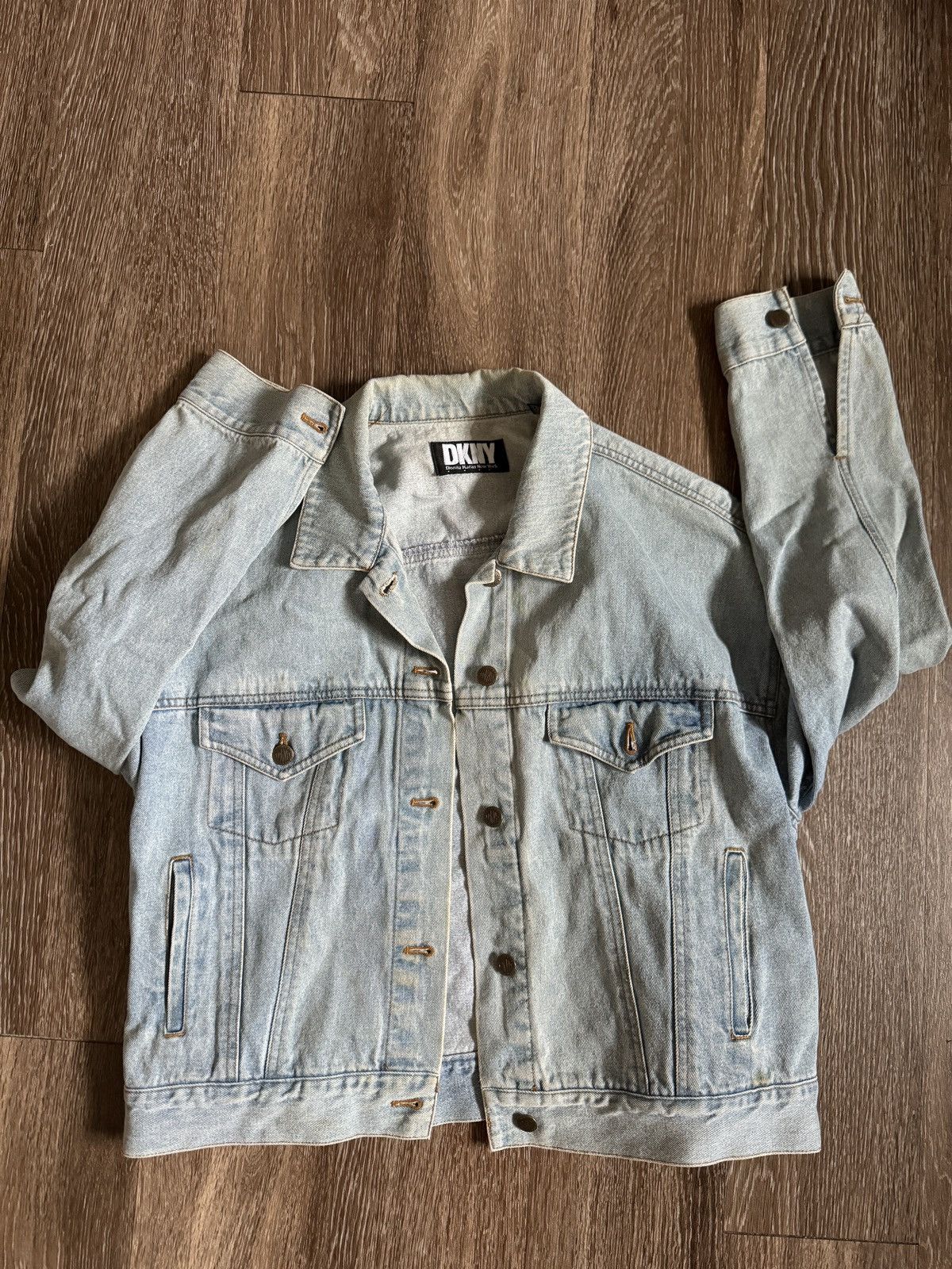 DKNY DKNY light blue wash denim jacket Size US M / EU 48-50 / 2 - 2 Thumbnail