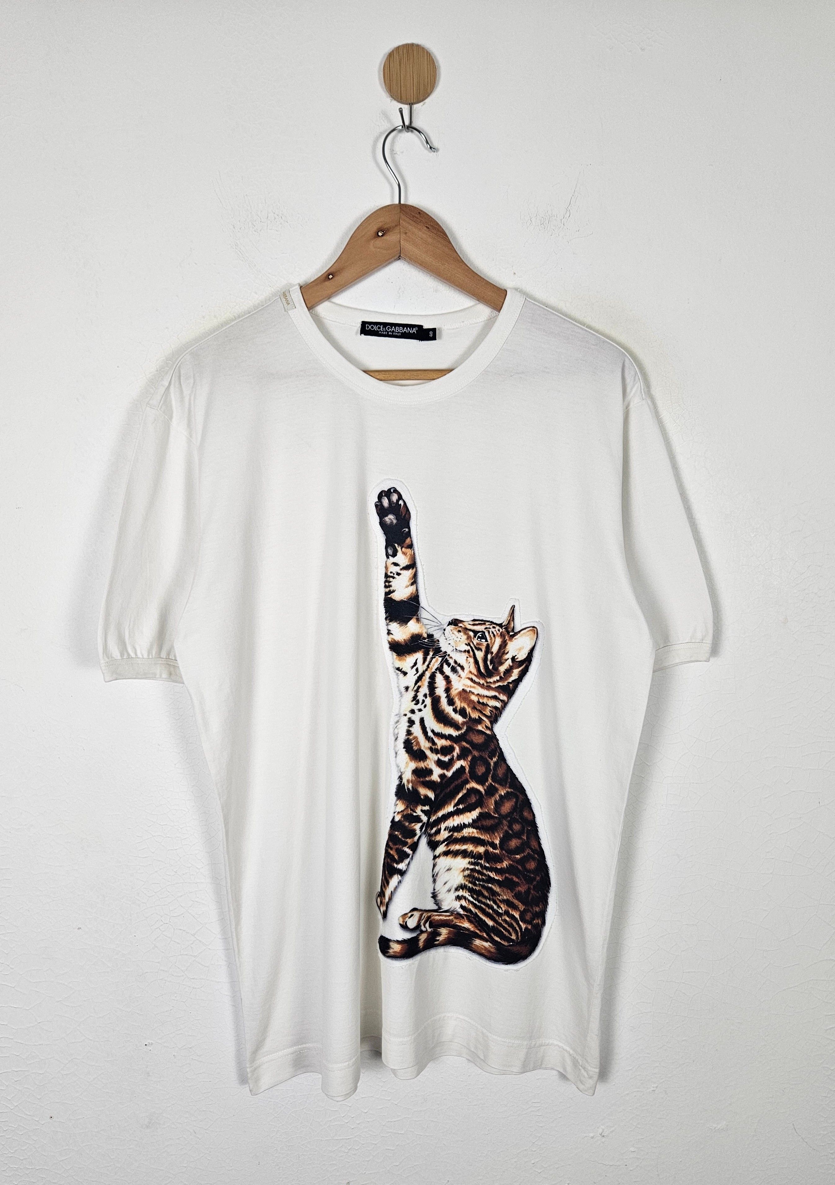Dolce & Gabbana Dolce & Gabanna Cat Applique shirt Size L / US 10 / IT 46 - 1 Thumbnail