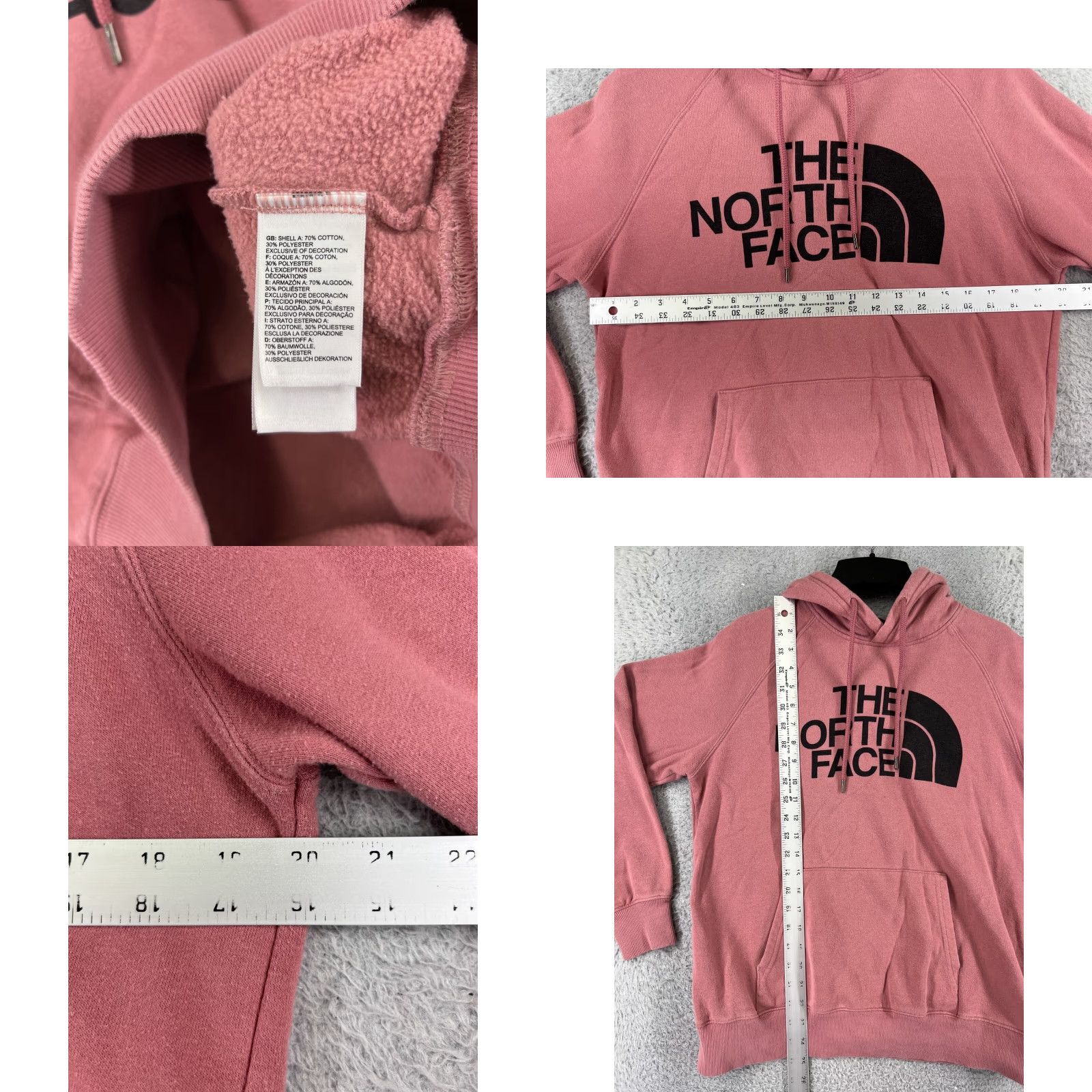 The North Face The North Face Womens Pink Hoodie Pullover Long Sleeve Activewear Small Cotton Jersey Size S / US 4 / IT 40 - 8 Thumbnail
