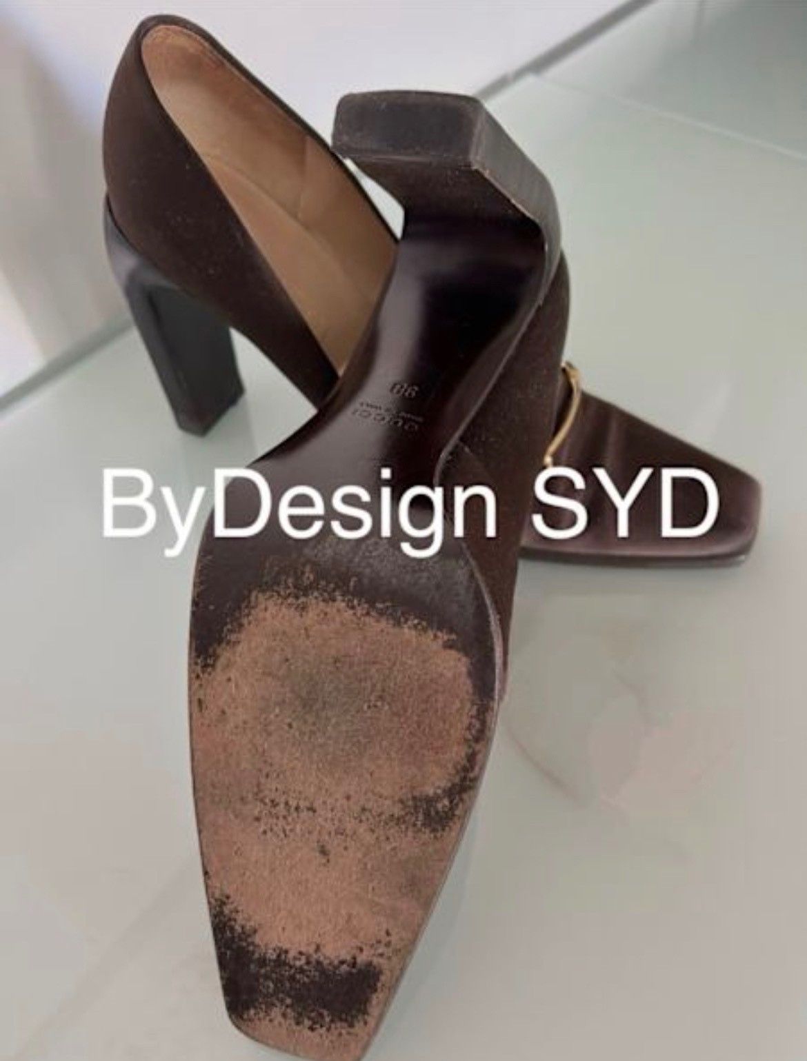 Gucci Gucci Horsebit Dark Brown Satin Square Toe Size US 9 / IT 39 - 8 Thumbnail