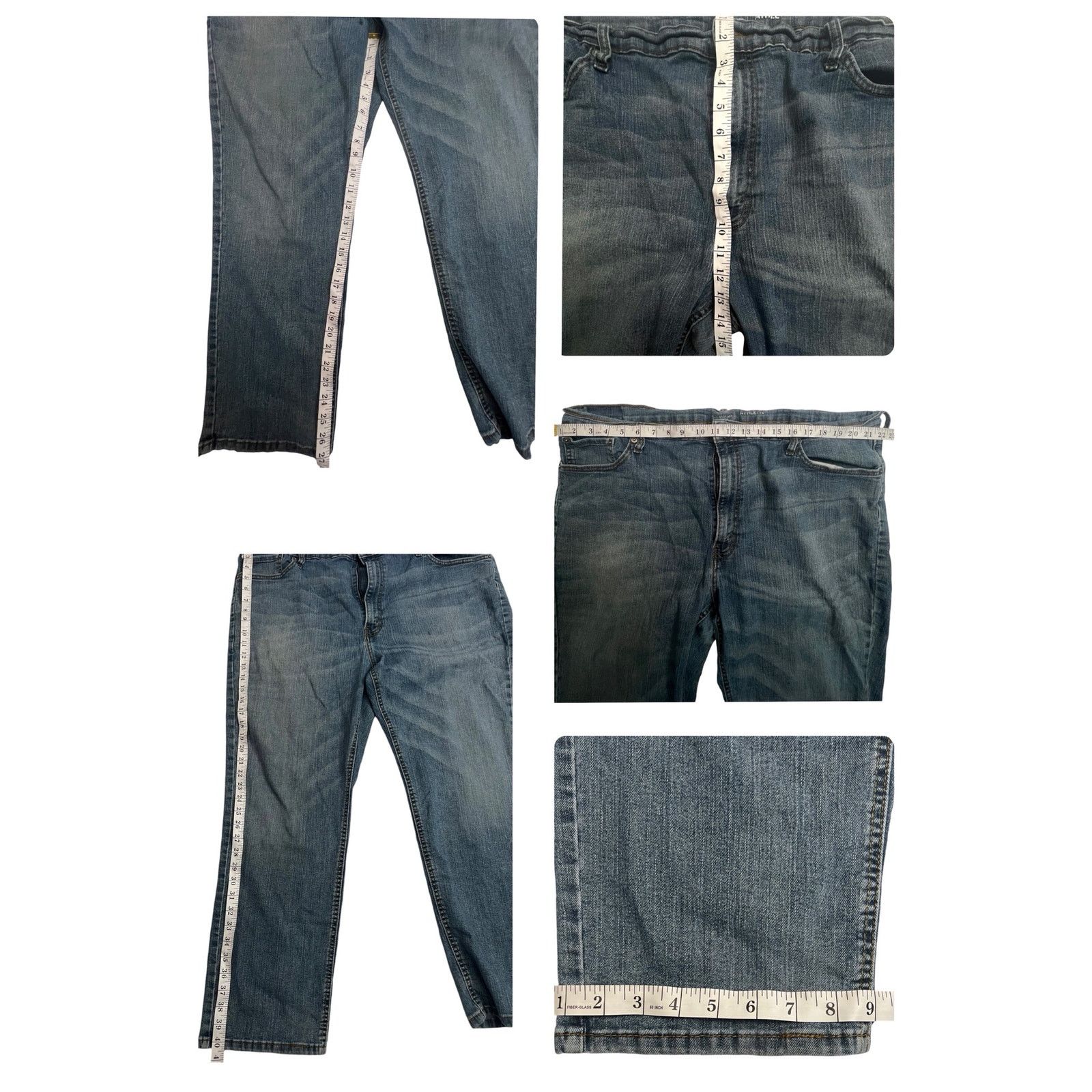 Levi's Signature Levi Strauss Men’s Athletic Fit Jeans 44x30 Blue Size US 44 / EU 60 - 17 Thumbnail