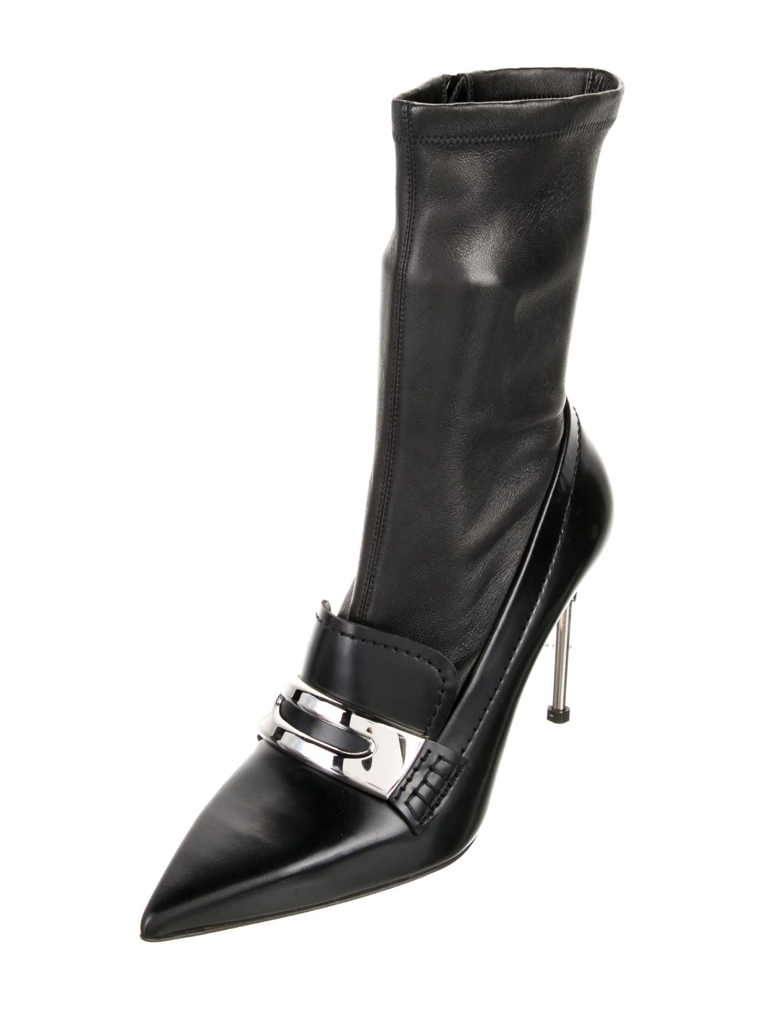 Alexander McQueen o1y0225 Ankle Boots in Black Size US 5 / IT 35 - 2 Thumbnail