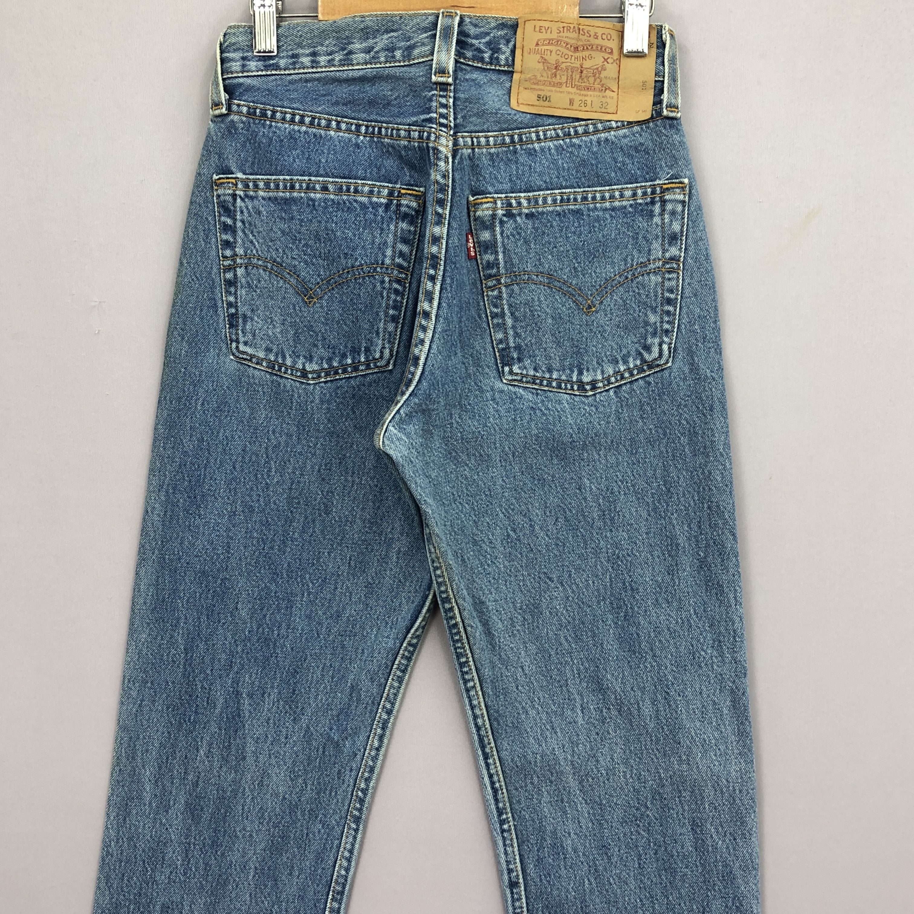 Levi's Vintage 90s Levis 501 Stone Wash Jeans Levi's Faded Denim Size 24" / US 00 / IT 34 - 4 Thumbnail