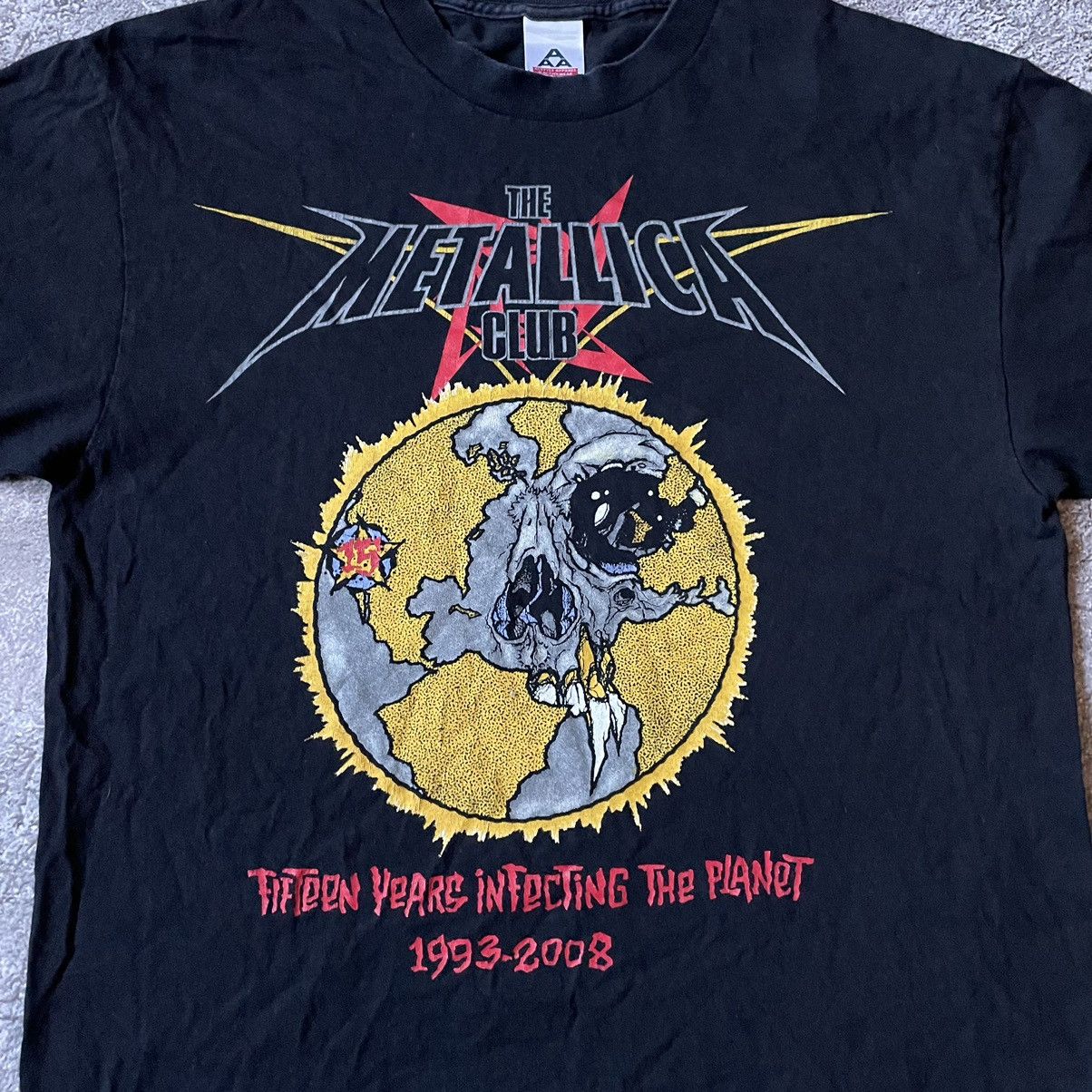 Band Tees Vintage 00s METALLICA BAND PUNK GOTH FACE ABSTRACT HORROR Size US L / EU 52-54 / 3 - 6 Thumbnail