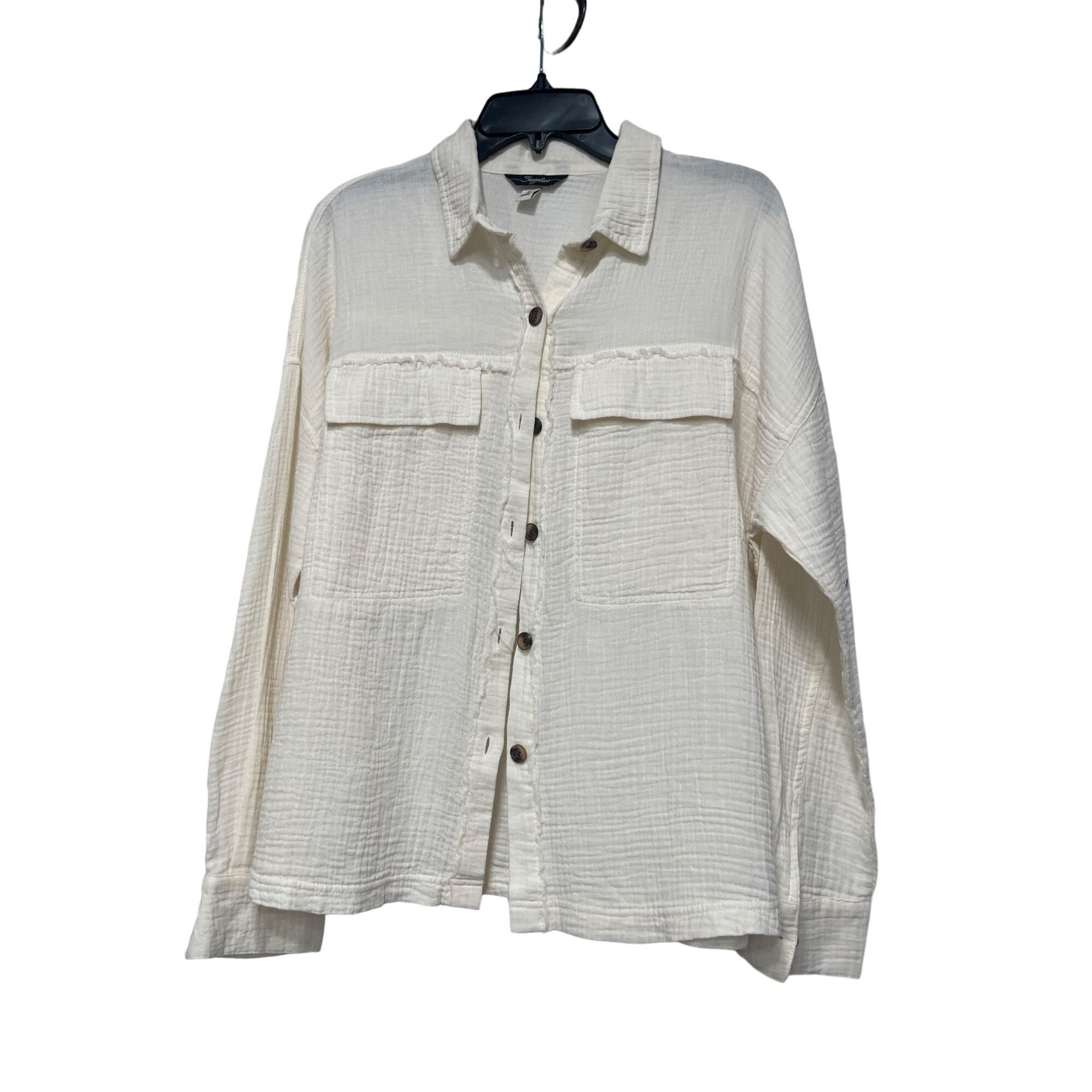 UNIONBAY Supplies by UNIONBAY Crinkle Gauze Button Front Shirt Jacket Size M / US 6-8 / IT 42-44 - 3 Thumbnail