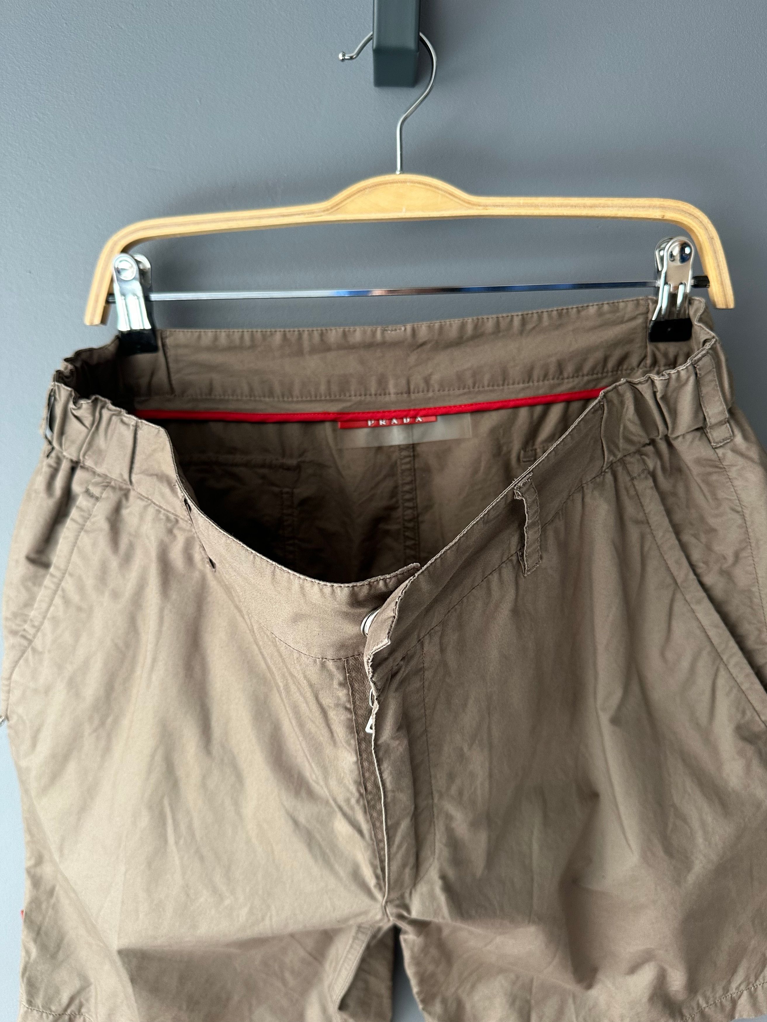 Prada Vintage Prada Red Tab Linea Rossa Shorts Olive Brown Size US 36 / EU 52 - 11 Thumbnail