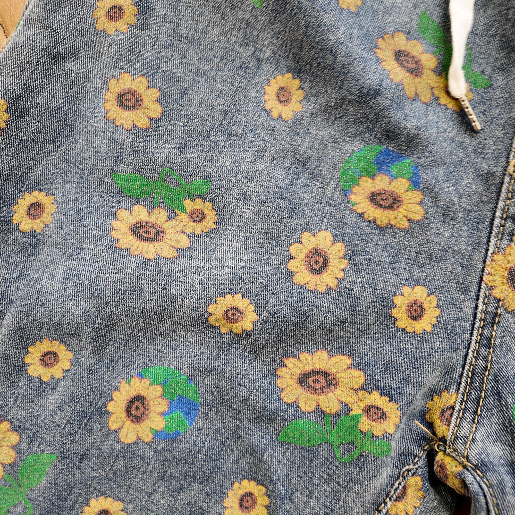 Other Sunflower Print Denim Pants Stretch Waist W30 Size US 30 / EU 46 - 2 Thumbnail