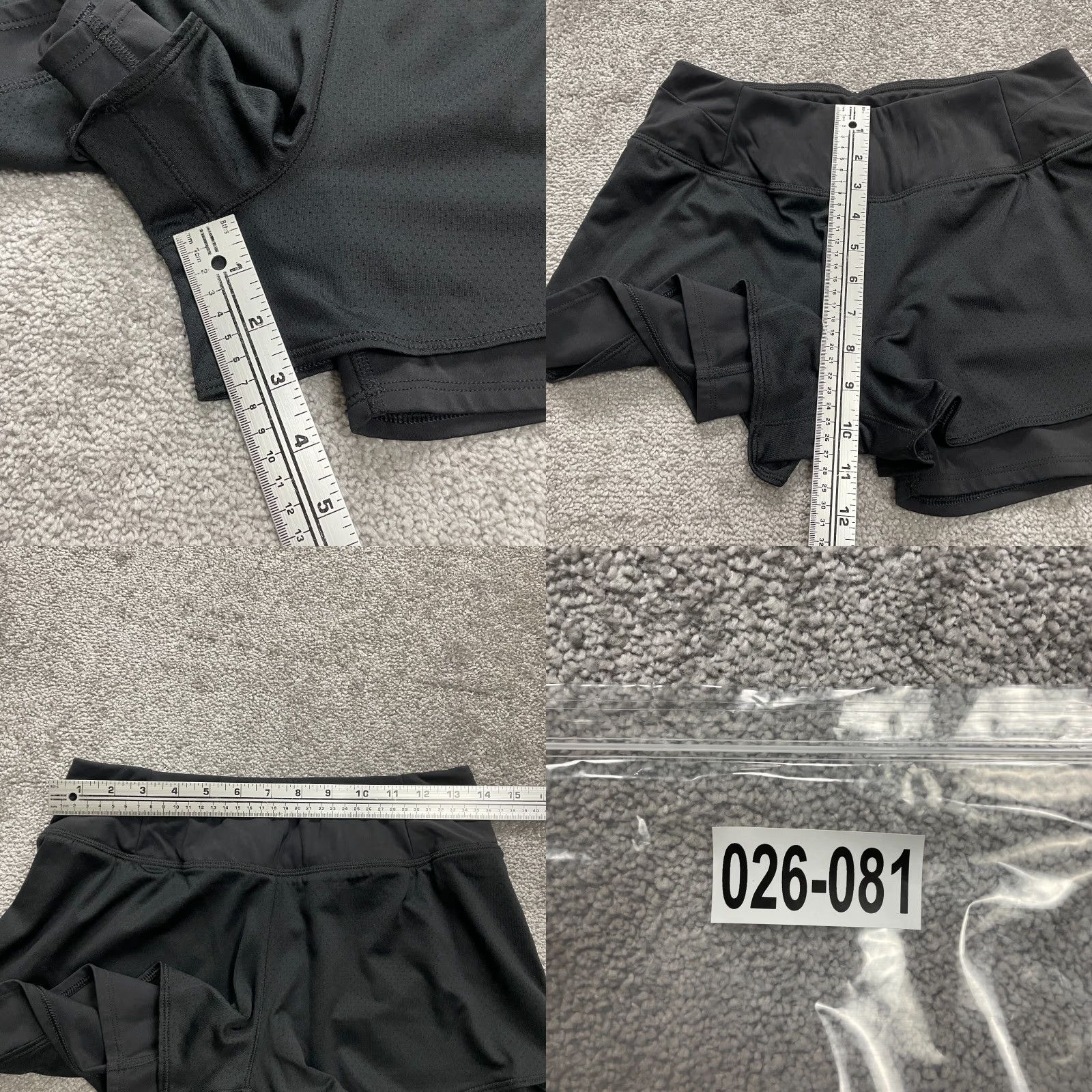 Vintage Stay Powerful Womens Black Active Shorts Athletic Athleisure Gym Running 28x3 Size 28" / US 6 / IT 42 - 8 Thumbnail