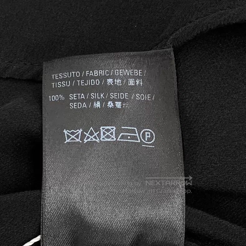 Balenciaga Balenciaga Black tie bow mulberry silk short sleeve shirt Size XS / US 0-2 / IT 36-38 - 7 Thumbnail