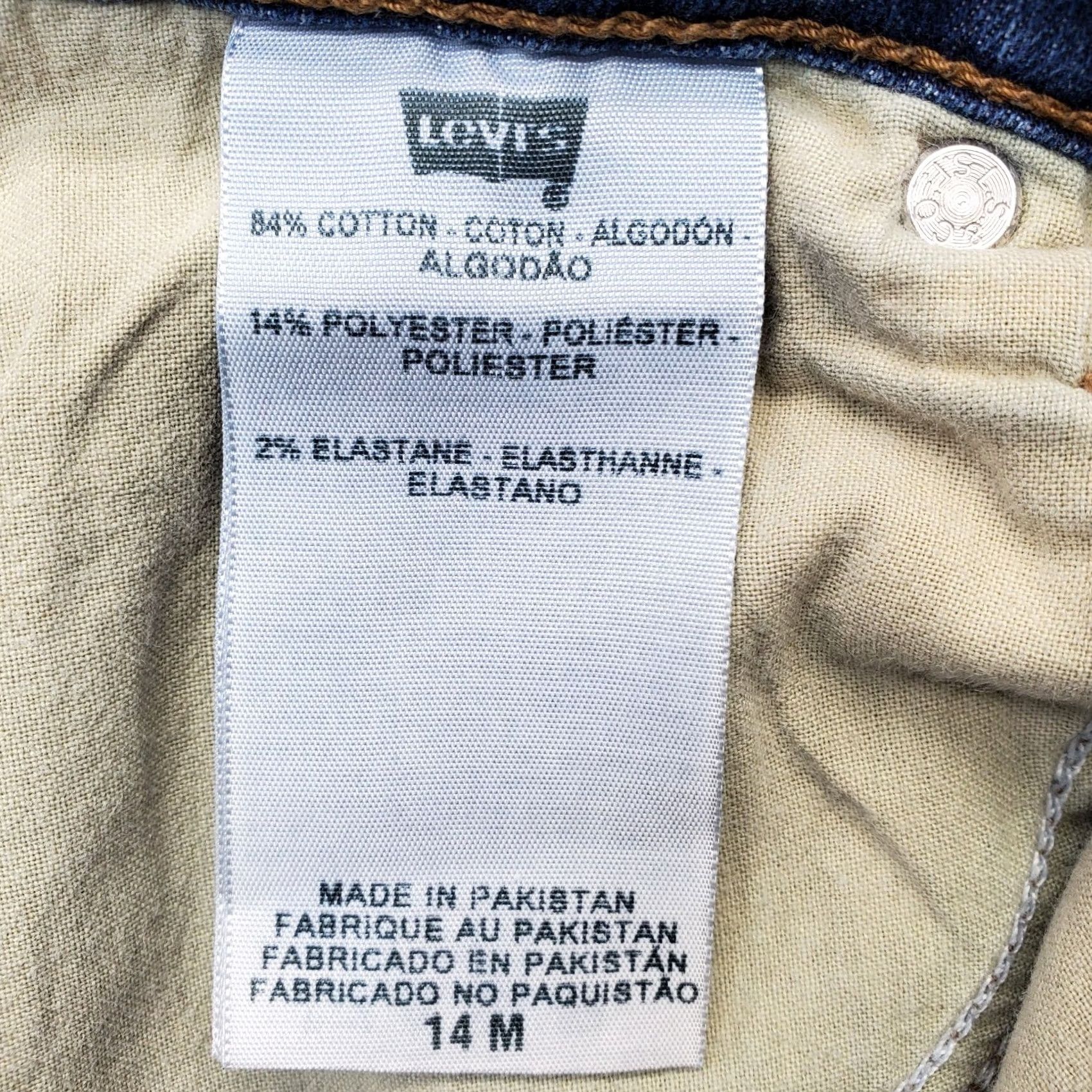 Levi's Levi's Jeans Women's Size 14M Blue 512 Denim Stretch Cotton Comfort Straight Leg Jeans Size 36" / US 14 / IT 50 - 7 Thumbnail