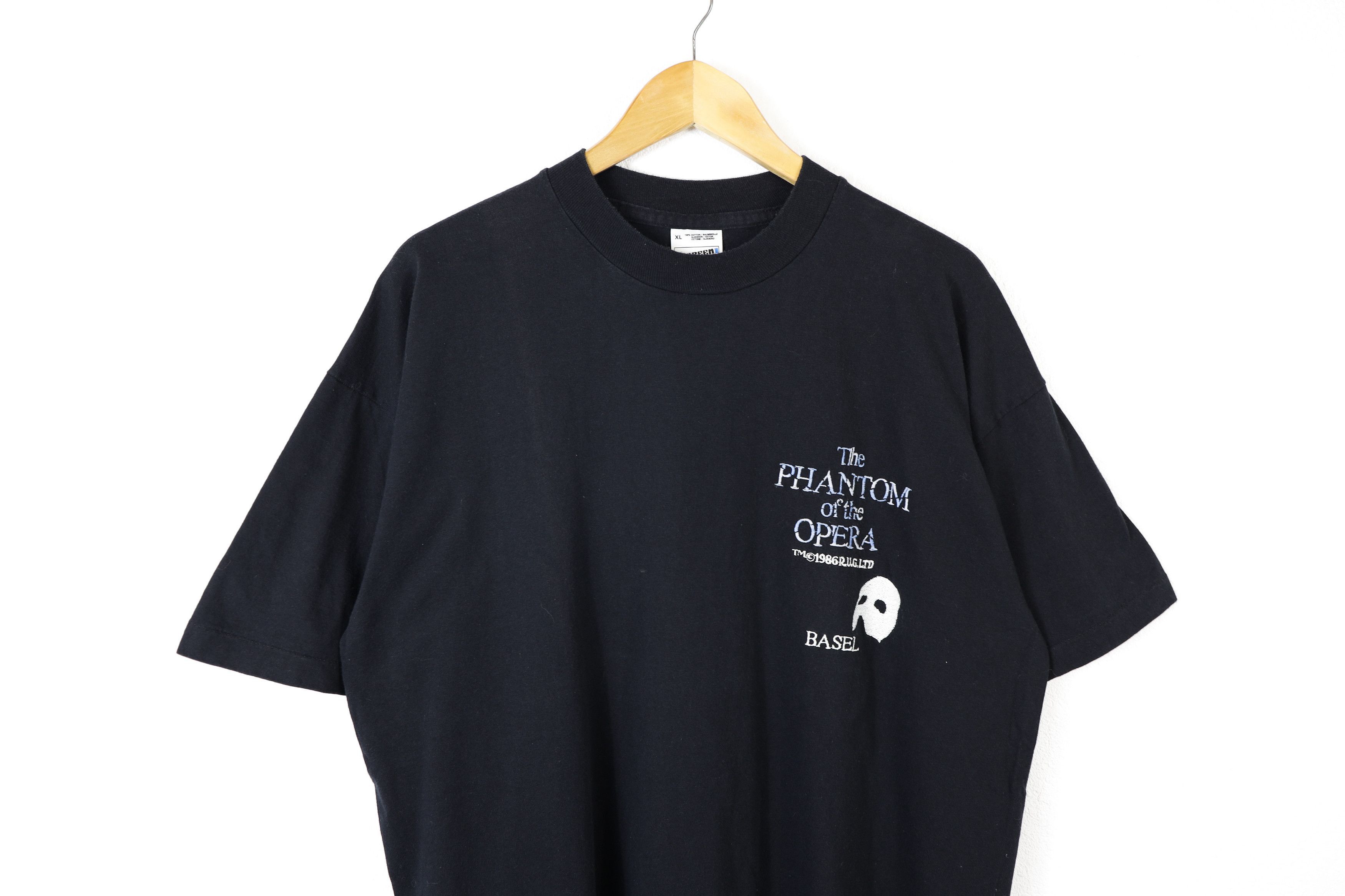 Vintage Vintage The Phantom of The Opera 1986 Basel Tee T-shirt 80s Size US XL / EU 56 / 4 - 2 Thumbnail