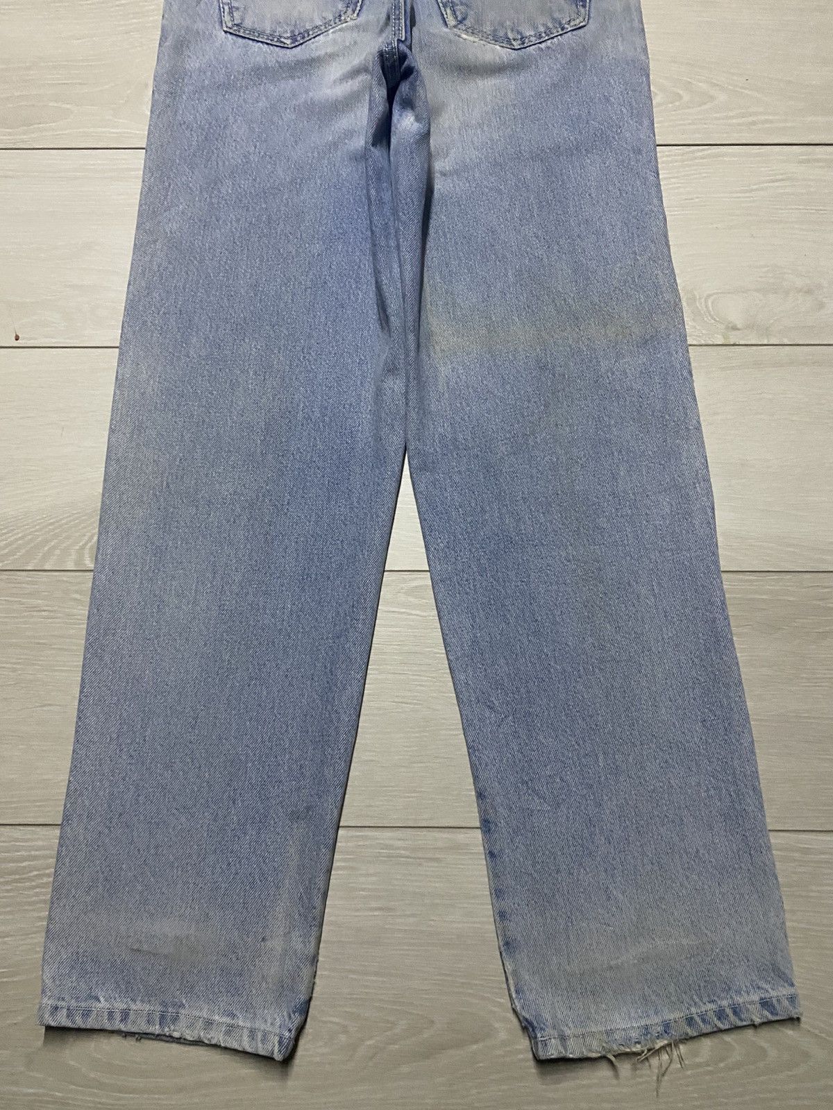 Kiwi Vintage Kiwitex Light Wash Distressed Taperred Leg Jeans Size US 30 / EU 46 - 4 Thumbnail