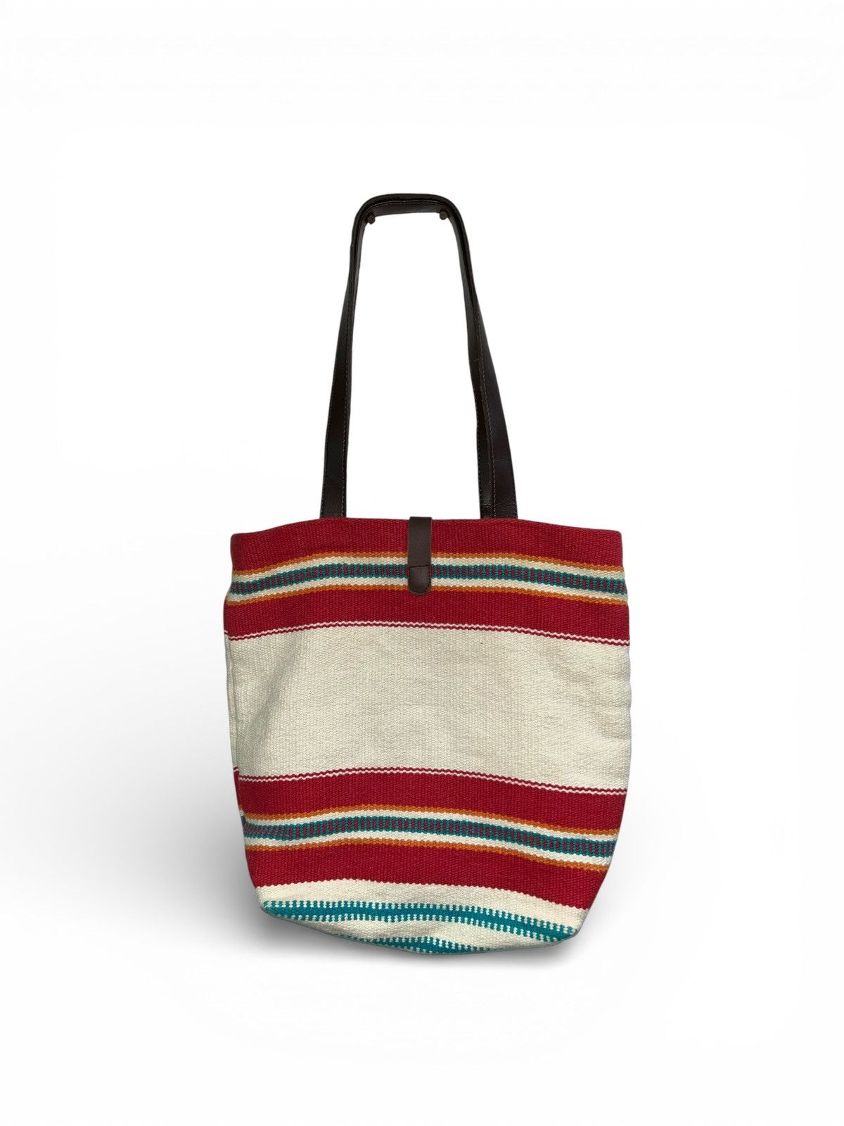 Japanese Brand Amina Collection Hand Woven Rug Southwestern Tote Bag Size ONE SIZE - 7 Thumbnail