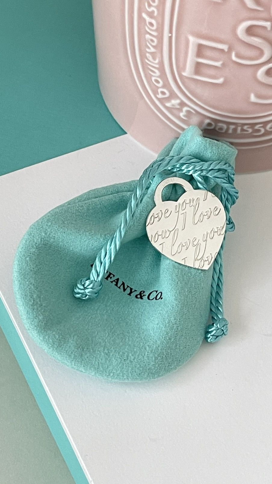 Tiffany & Co. I Love You Silver Charm Large NEW $350 Jewelry