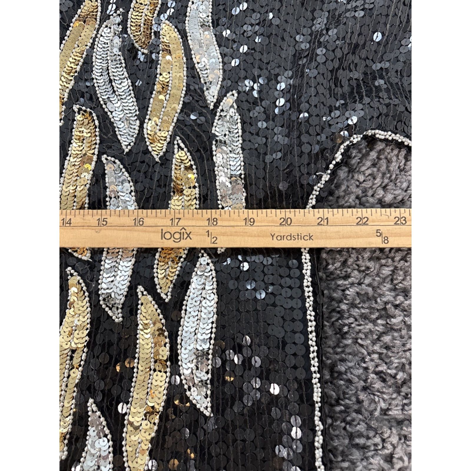 Joseph VINTAGE Jean for Joseph Le Bon Blouse XL Black Silk Sequin 80s Party Club Women Mens? Size XL / US 12-14 / IT 48-50 - 3 Thumbnail