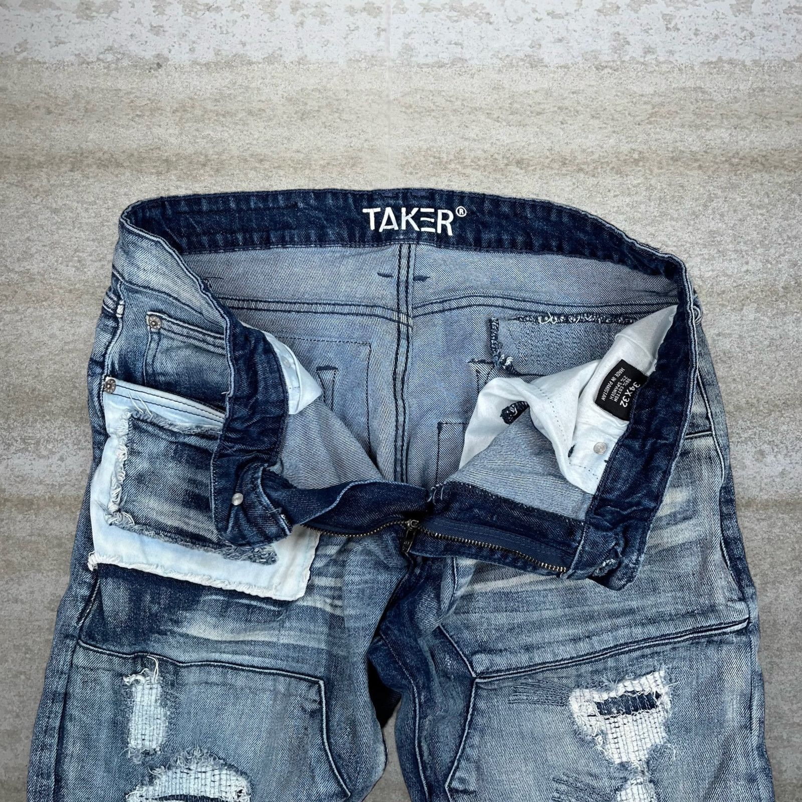Vintage Vintage Y2K Taker Skater Jeans 34x32 Skinny Fit Light Wash Size US 34 / EU 50 - 4 Thumbnail