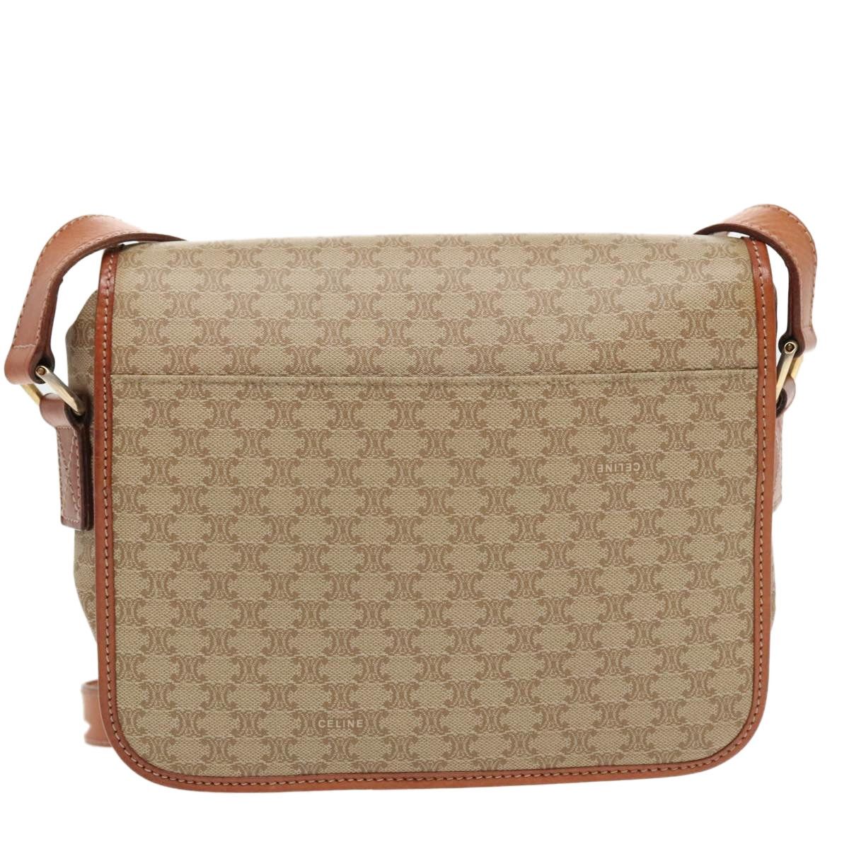 Celine CELINE Macadam Canvas Shoulder Bag Beige Gold Size ONE SIZE - 2 Thumbnail