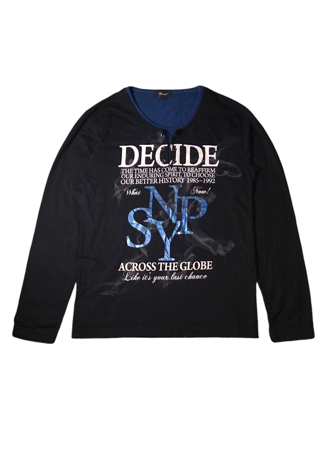 If Six Was Nine × Japanese Brand × Le Grande Bleu (L.G.B.) VTG Spinash Poem Double Layered Long Sleeve T shirt Size US L / EU 52-54 / 3 - 1 Thumbnail