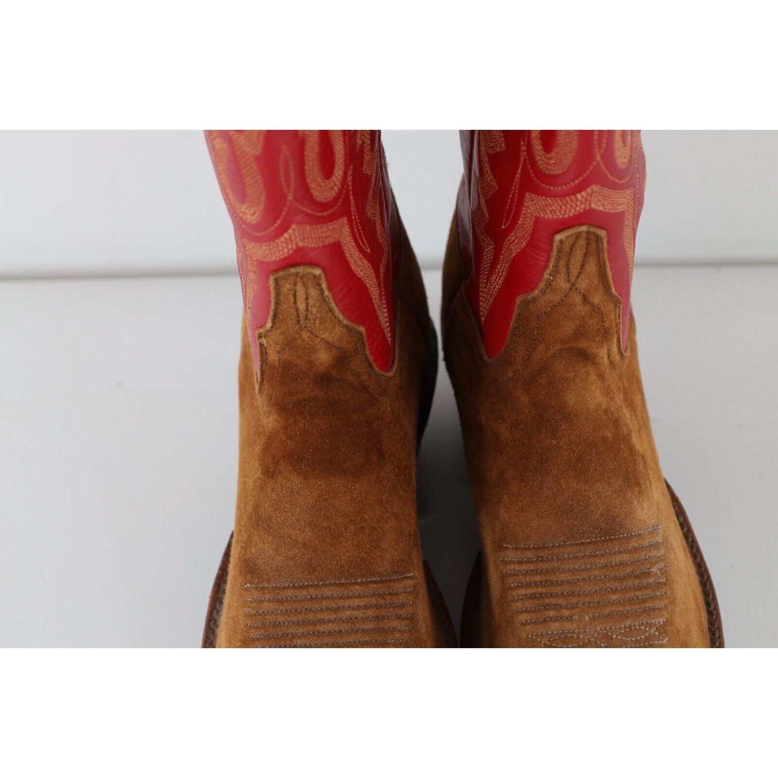 Lucchese Lucchese Classics Handmade Tribal Suede Leather Cowboy Boots Size US 5.5 / IT 35.5 - 3 Thumbnail