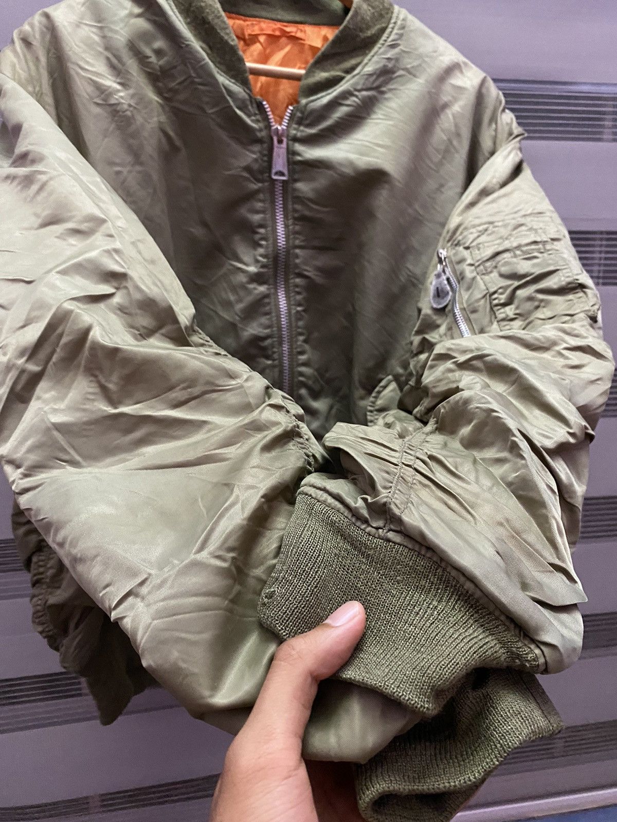 Alpha Industries Vintage 90s Bomber Jacket Neo Sixx Military Garment Size US L / EU 52-54 / 3 - 3 Thumbnail