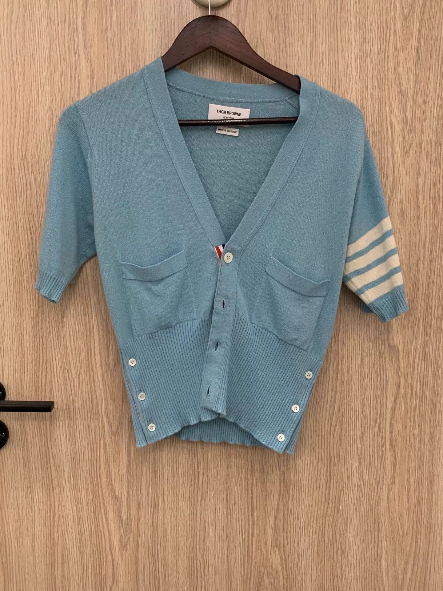 Thom Browne thombrowne short sleeve knit cardigan Size US XXS / EU 40 - 1 Thumbnail