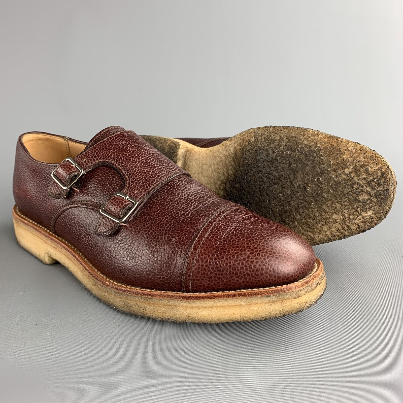 Mark McNairy MARC MCNAIRY Size 10 Brown Leather Double Monk Strap Loafers Size US 10 / EU 43 - 3 Thumbnail