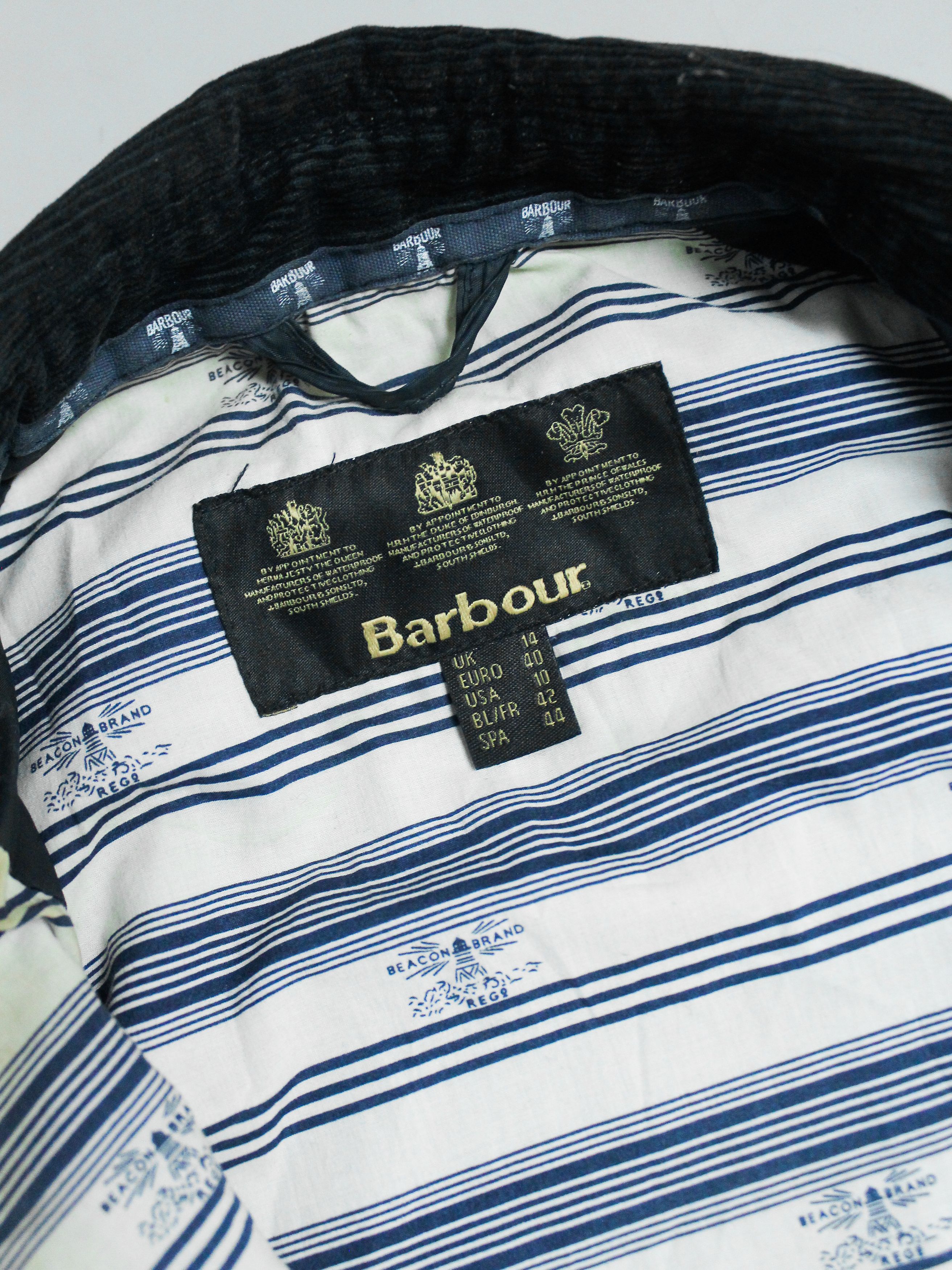Barbour BARBOUR RIEF WAXED JACKET WOMENS BLUE WAX L Size XL / US 12-14 / IT 48-50 - 13 Thumbnail