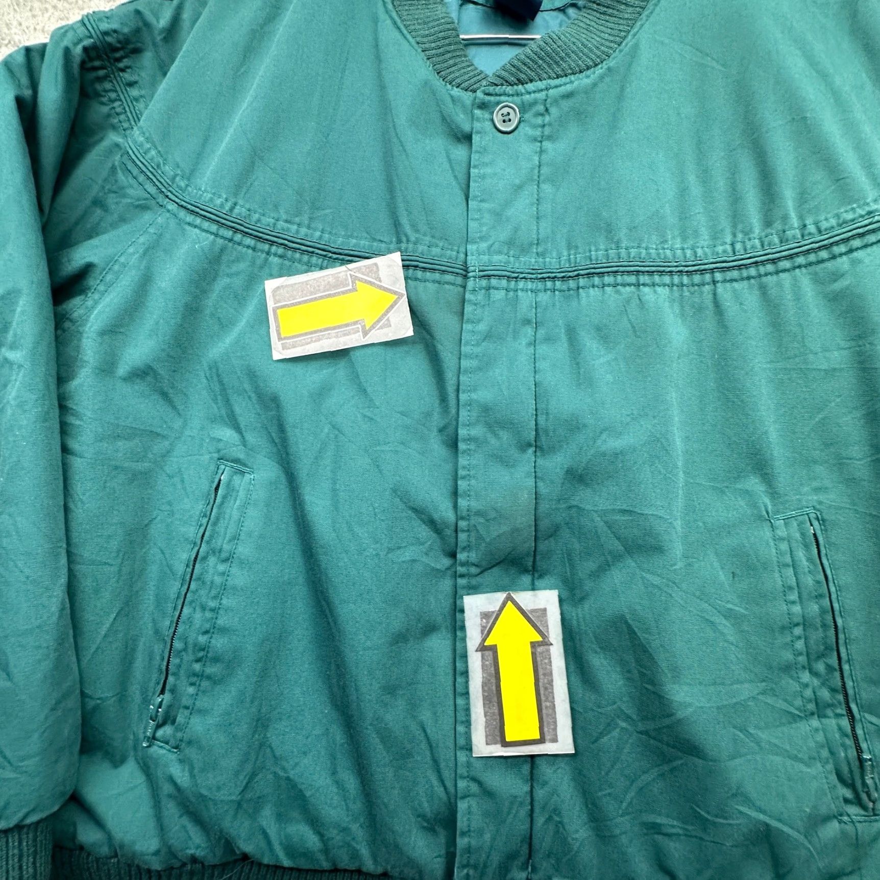 Vintage VINTAGE Par Four Bomber Jacket Mens Large Green Puffer Quilted Lined 90s Size US L / EU 52-54 / 3 - 6 Thumbnail