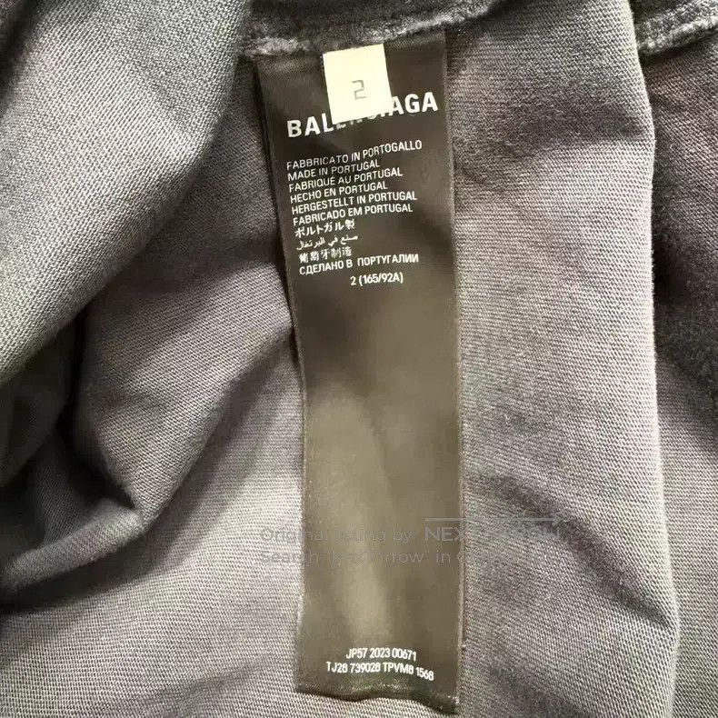 Balenciaga Balenciaga Solid Color Pattern Print Round Neck Short Slee Size US M / EU 48-50 / 2 - 6 Thumbnail
