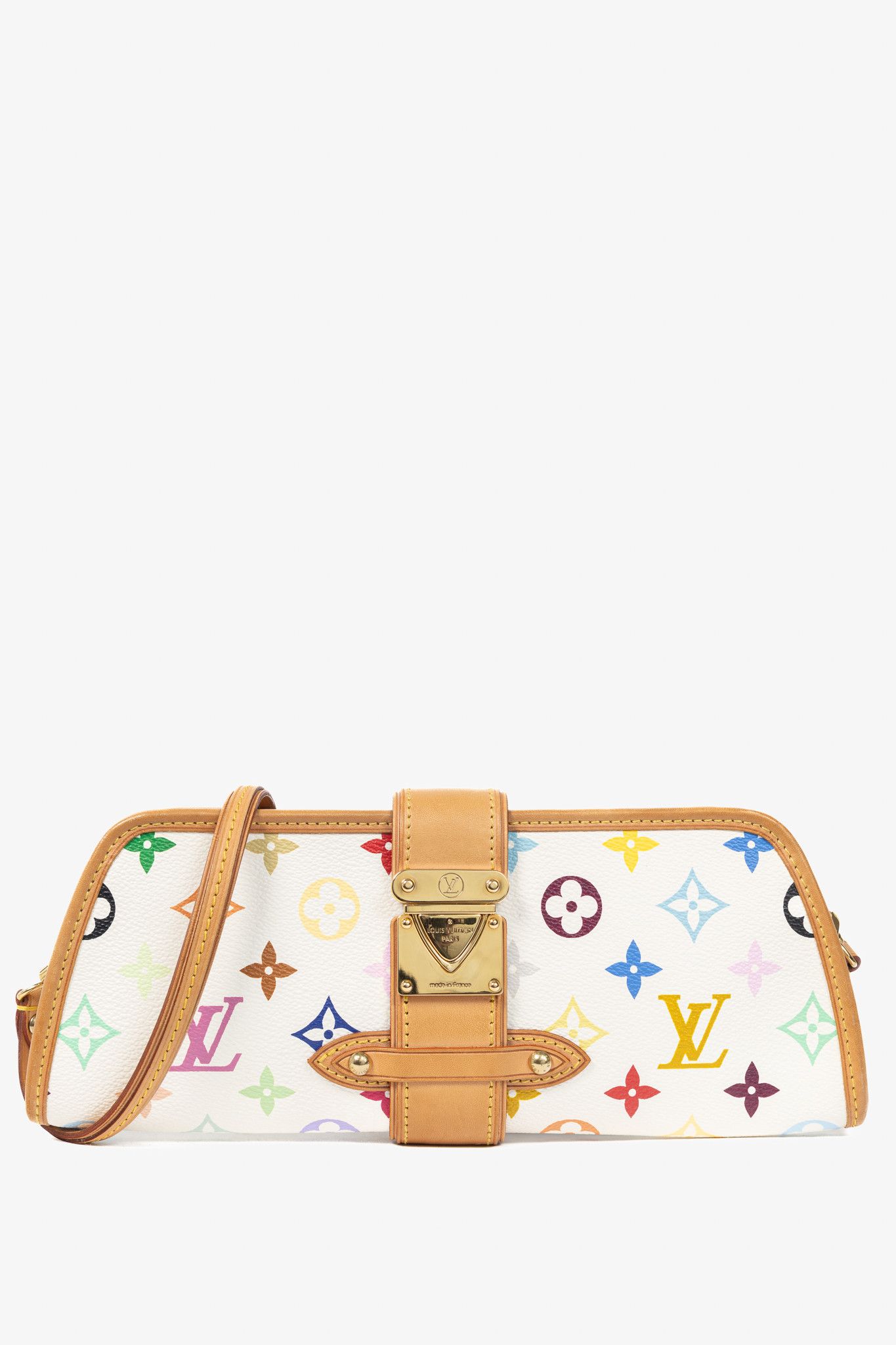 Louis Vuitton × Takashi Murakami Louis Vuitton Shirley White Multicolore Monogram Handbag Size ONE SIZE - 1 Thumbnail