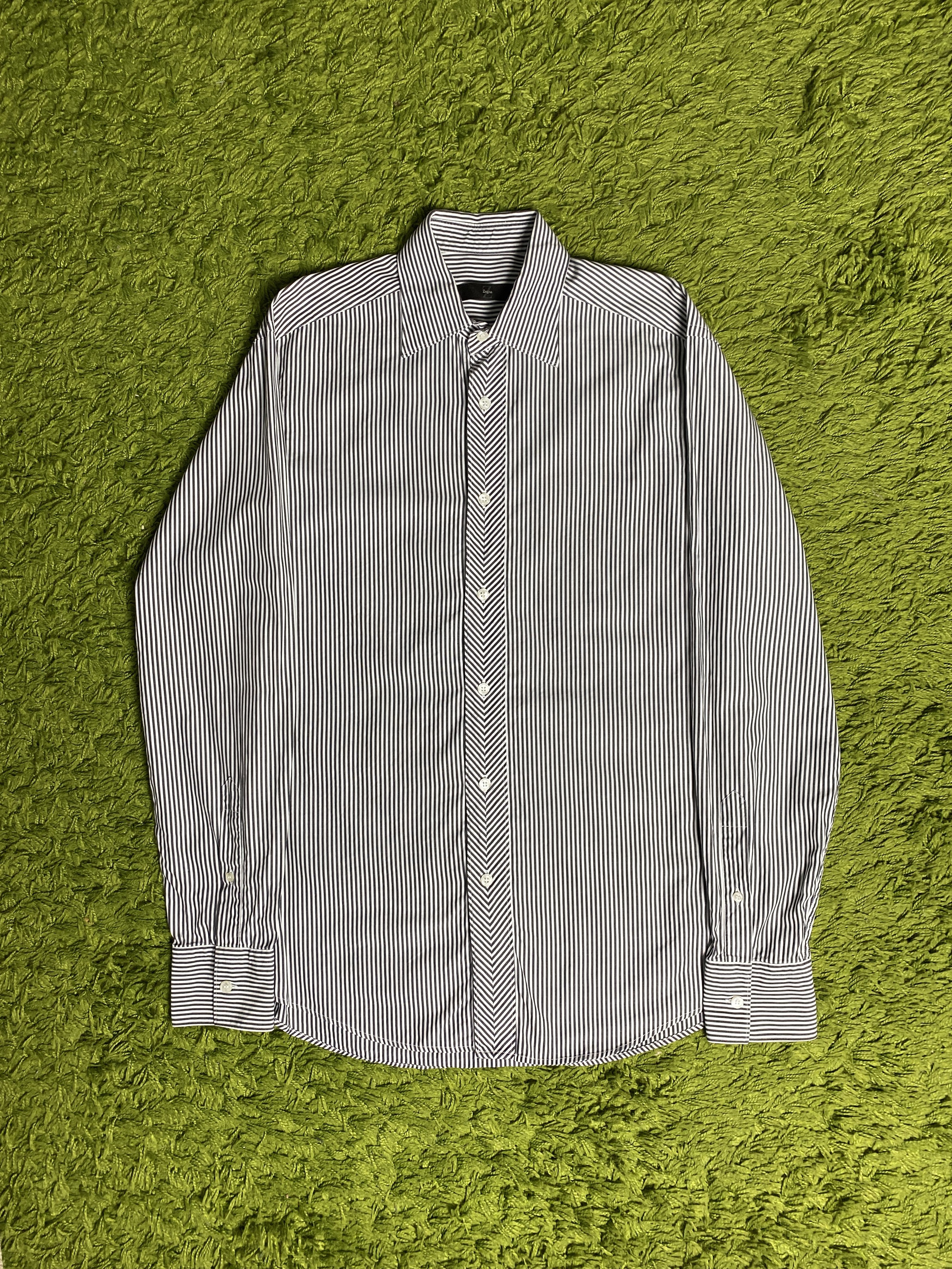 Ermenegildo Zegna Z Zegna Striped Classic Casual Dress Shirt Button Up Size US M / EU 48-50 / 2 - 1 Thumbnail