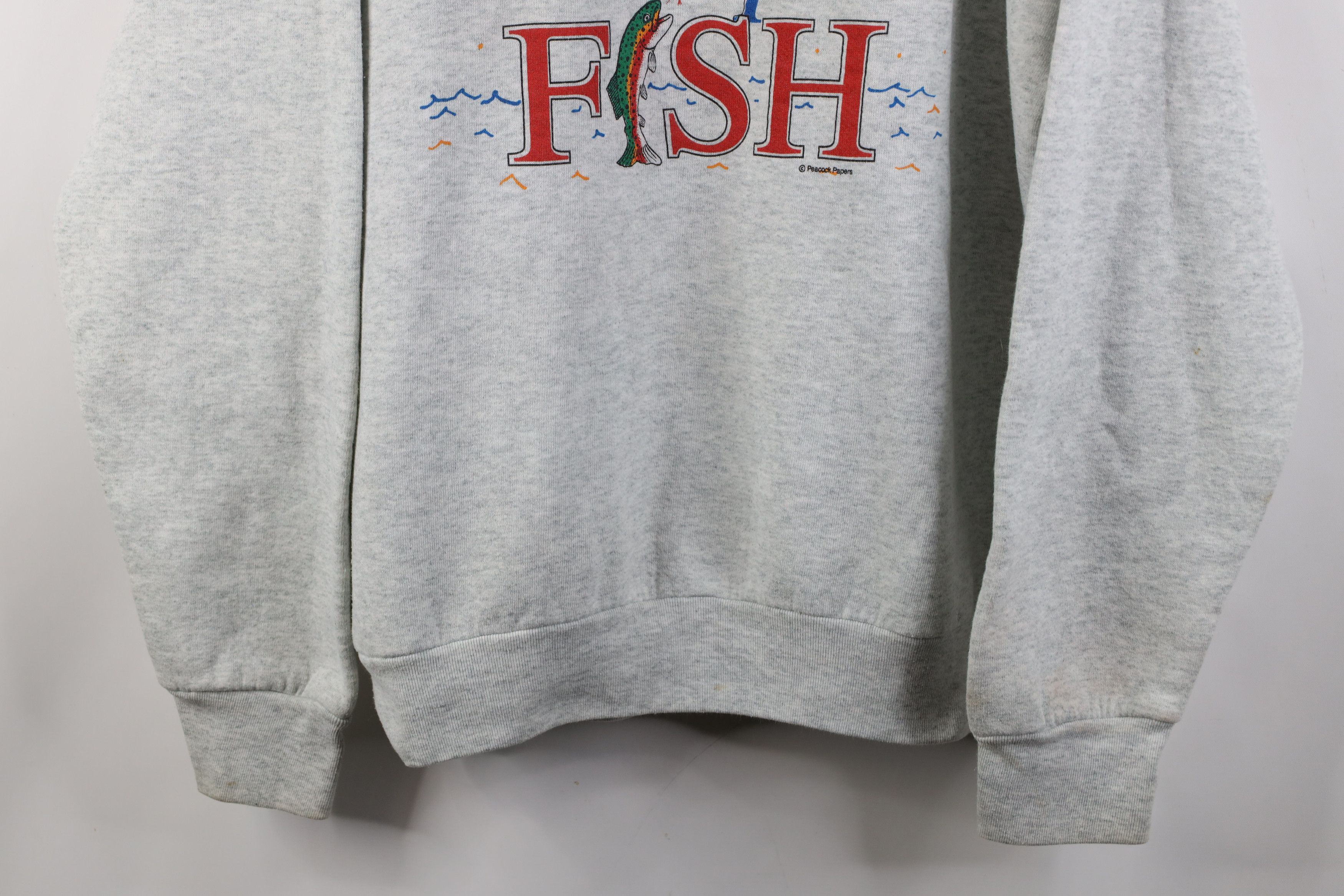 Vintage Vintage 90s Streetwear Crewneck Sweatshirt Heather Gray USA Size US XL / EU 56 / 4 - 3 Thumbnail