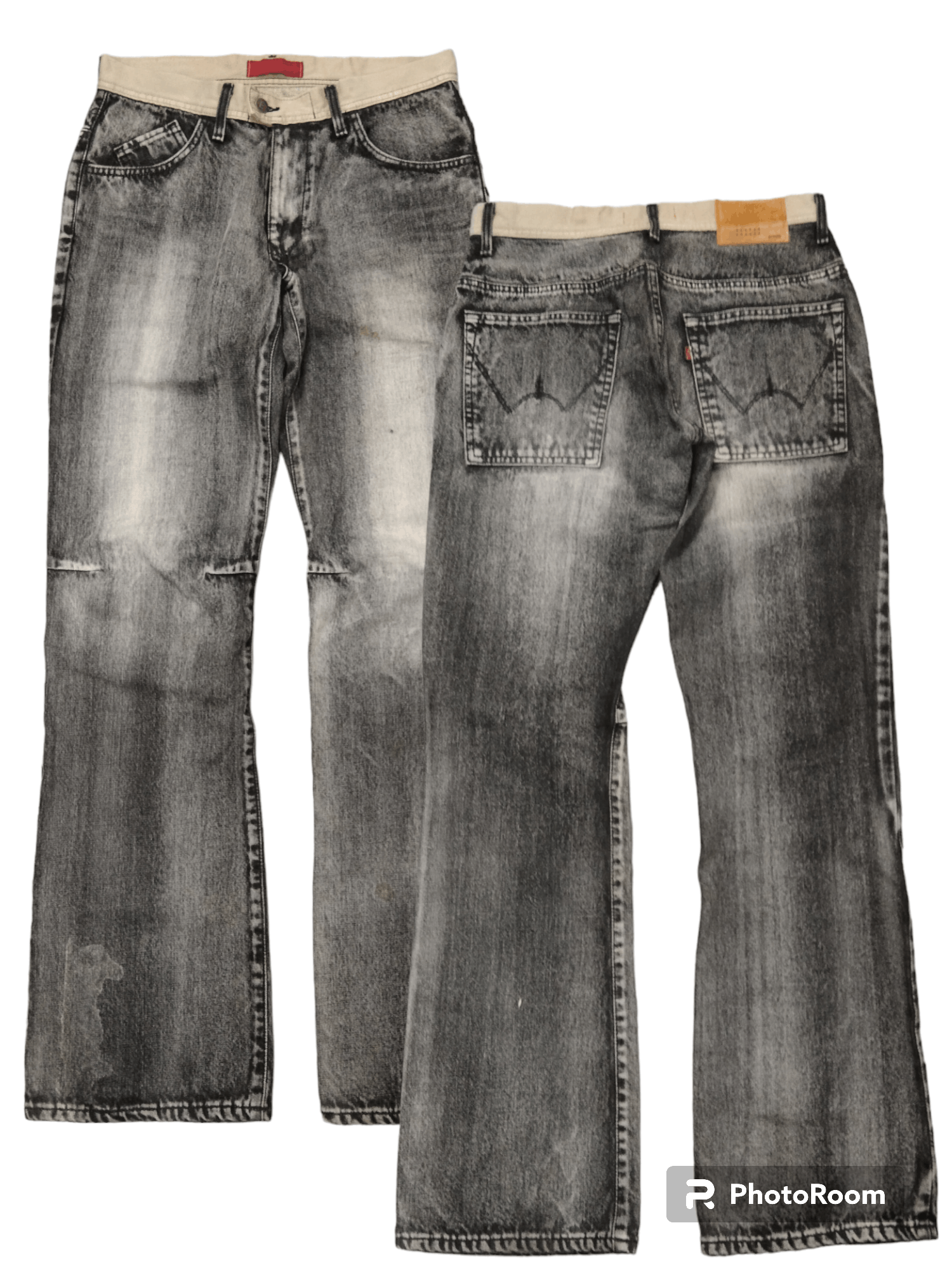 Edwin FLARE WASHED BLACK EDWIN DENIM PANTS Size US 30 / EU 46 - 1 Thumbnail