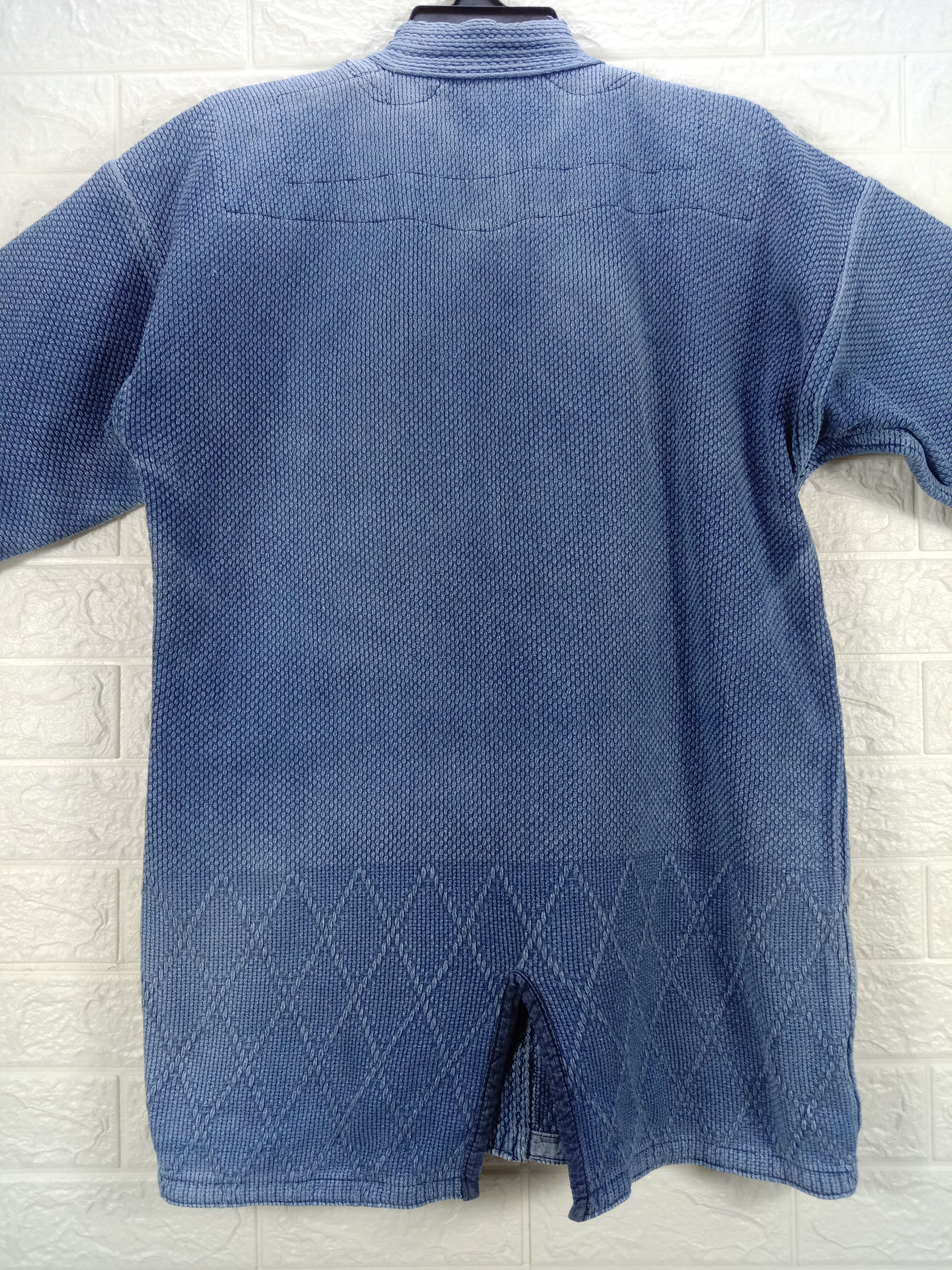 Indigo Vintage Faded Indigo Blue Kapital Style Cardigan Kimono Size US L / EU 52-54 / 3 - 6 Thumbnail