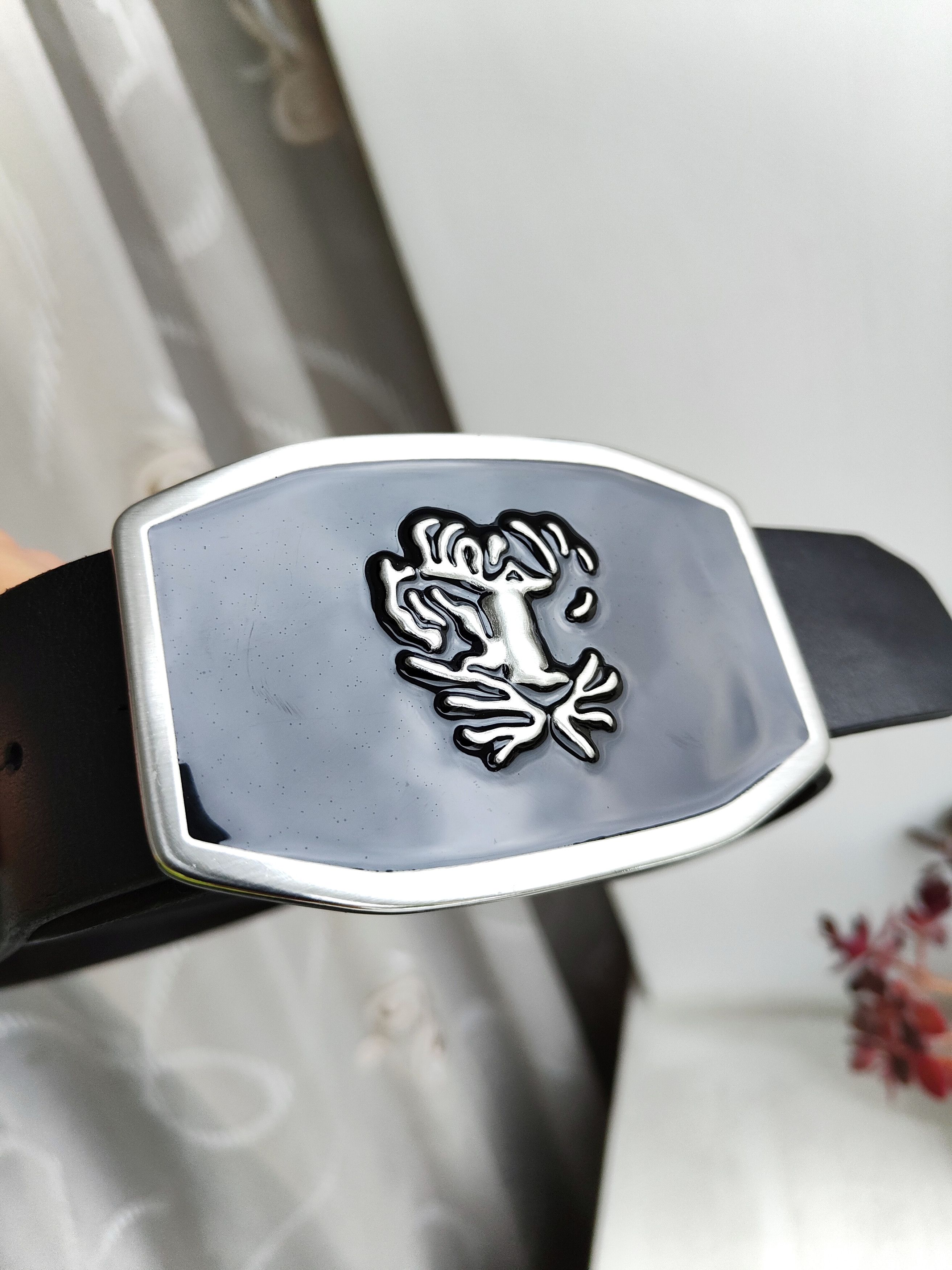 Tiger of Sweden Tiger of Sweden Belt Men's Leather Massive Belt Buckle Size ONE SIZE - 3 Thumbnail