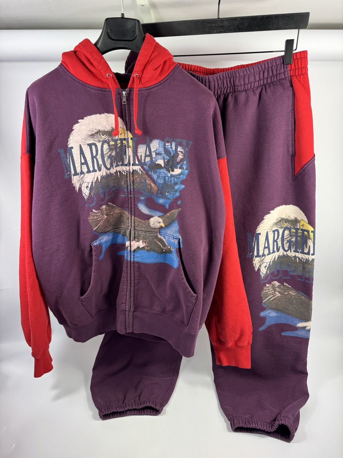 Maison Margiela × Supreme MM6 EAGLE ZIP UP HOODIE AND SWEATPANTS Size US L / EU 52-54 / 3 - 1 Thumbnail