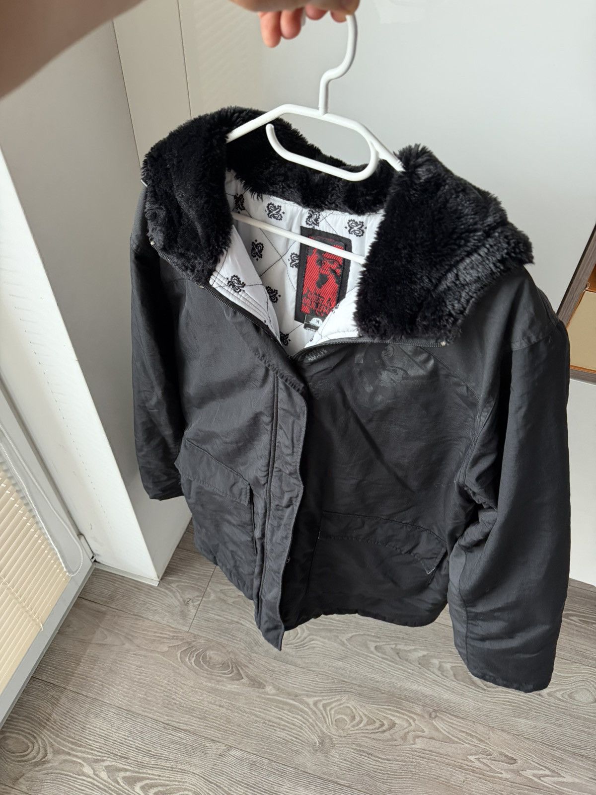 Affliction ‼️Y2K Metal Mulisha Monogram Printed Back Logo Fure Jacket‼️ Size US M / EU 48-50 / 2 - 3 Thumbnail