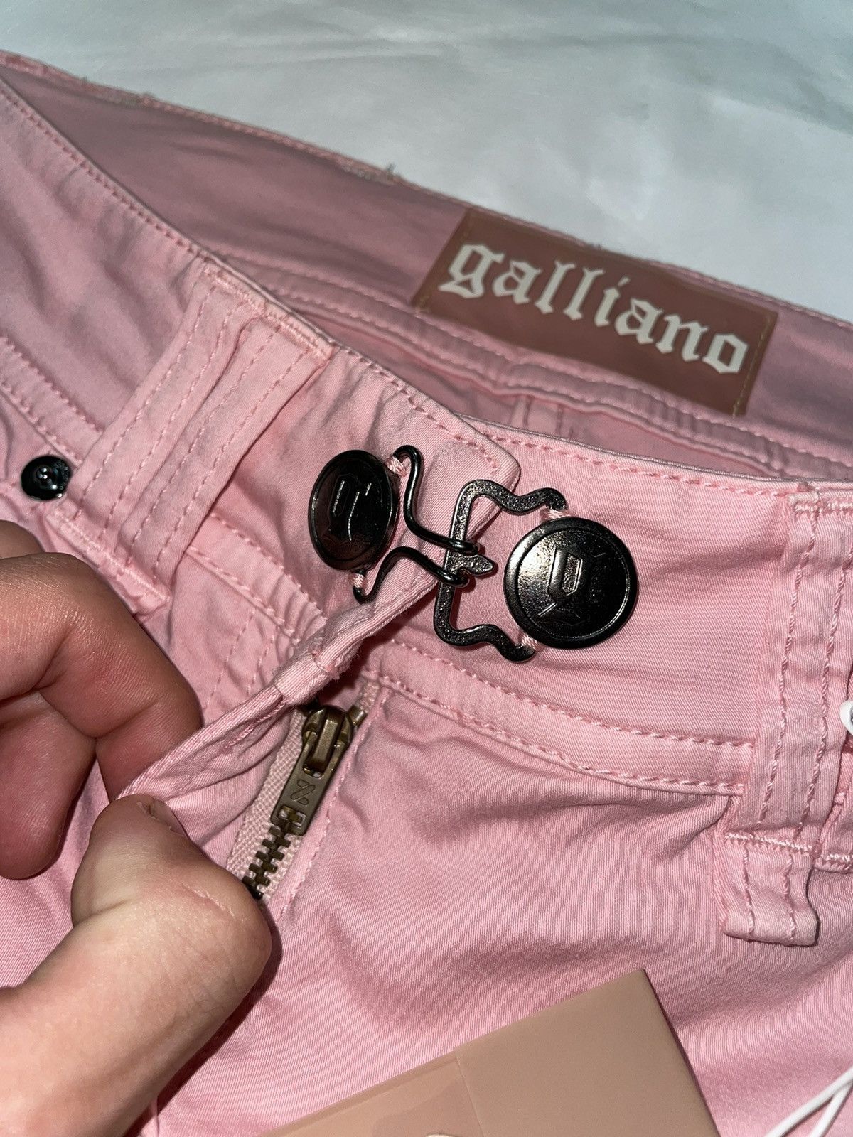 Japanese Brand × John Galliano John Galliano avantgarde pink jeans Size 27" / US 4 / IT 40 - 7 Thumbnail