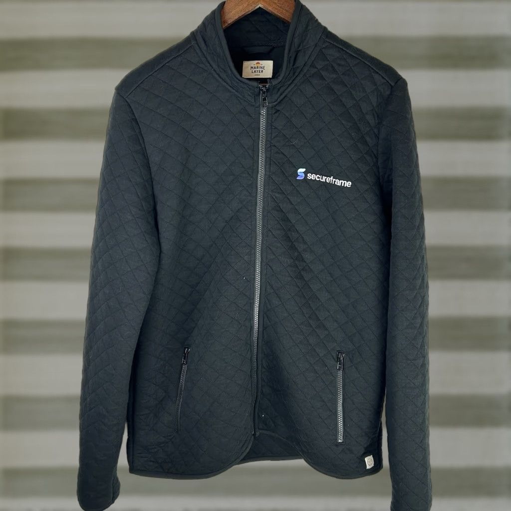 Marine Layer VINTAGE Marine Layer Corbett Quilted Full Zip Jacket Men’s Large Black Polyester Cotton Size US L / EU 52-54 / 3 - 1 Thumbnail