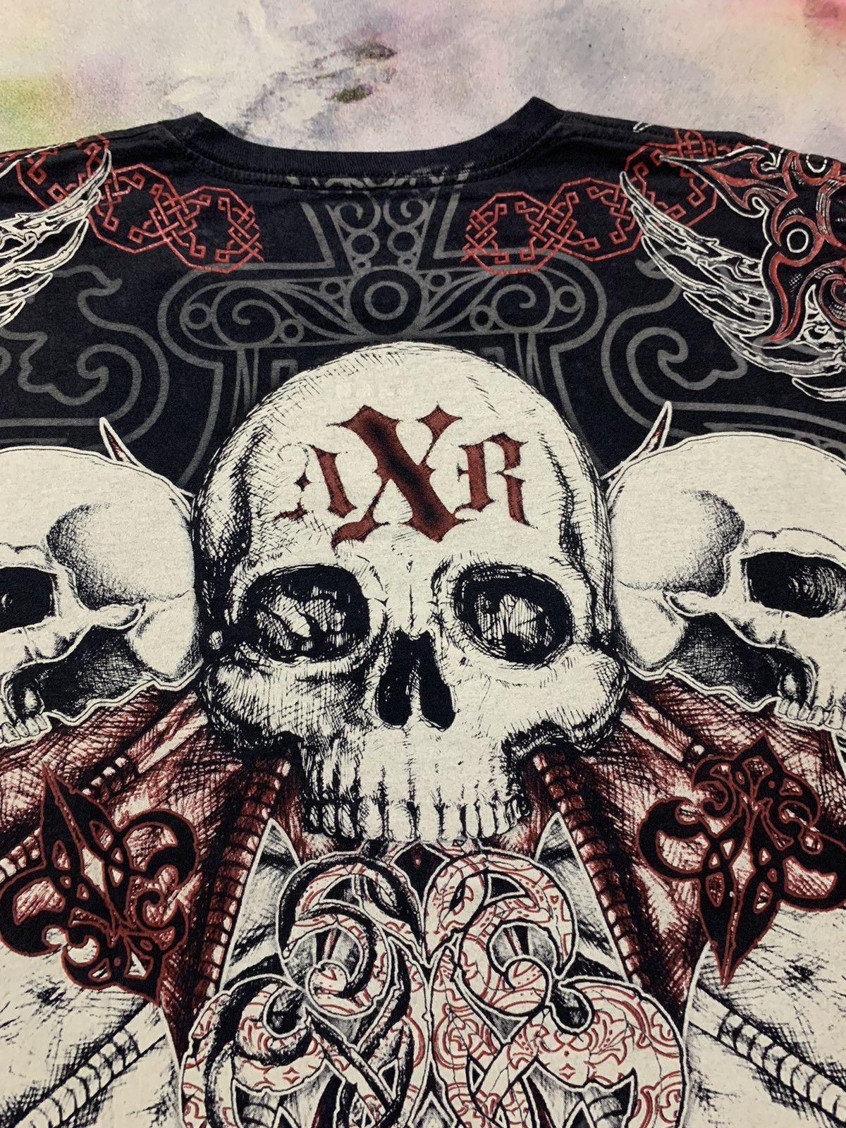 Affliction Xzavier Goth Grunge Graphic Skull MMA Archaic Size US M / EU 48-50 / 2 - 8 Thumbnail