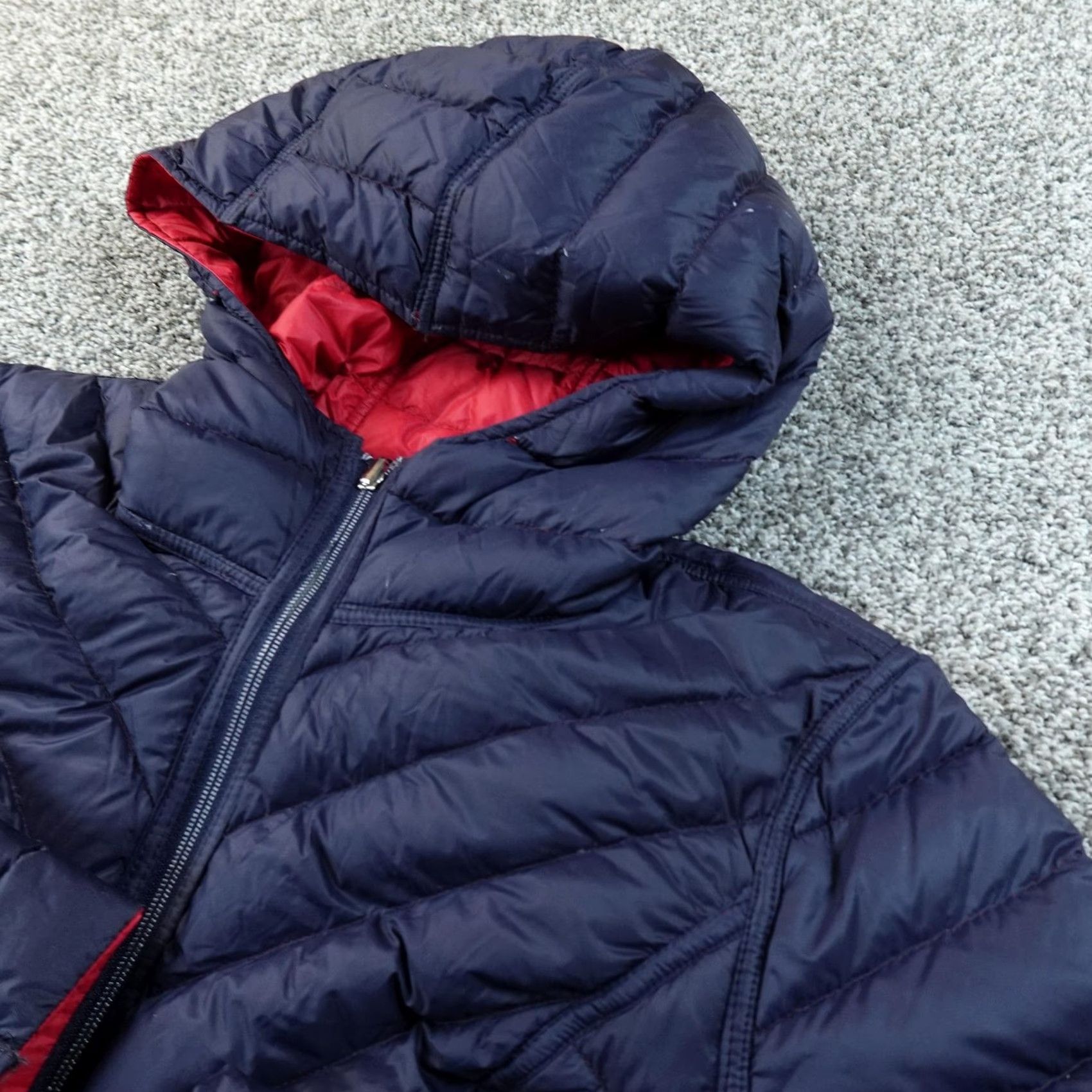 Nautica Nautica Jacket Womens L Blue Reversible Puffer Quilted Down Hooded Zip Coat Size L / US 10 / IT 46 - 2 Thumbnail