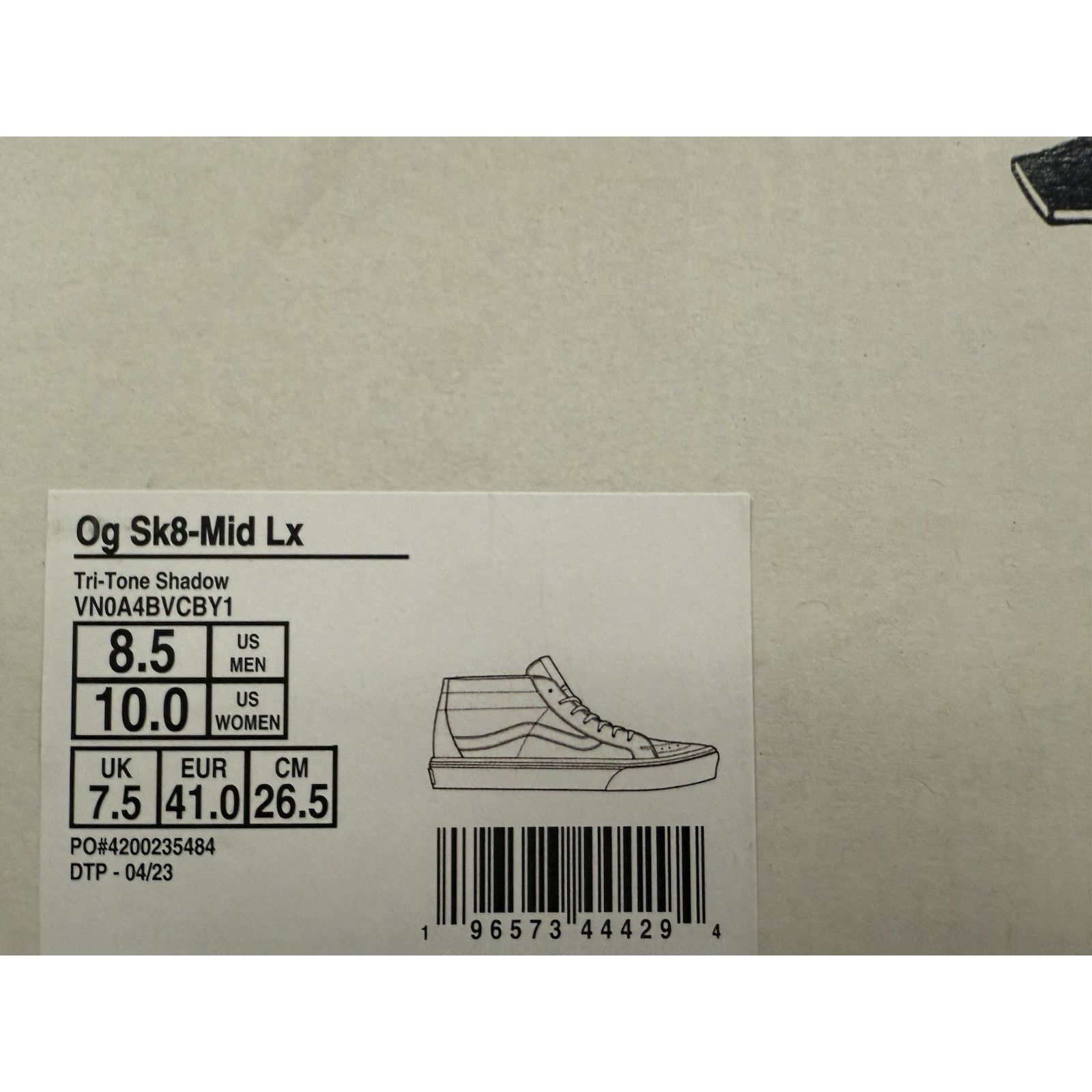 Vans Vans OG Sk8-Mid Lx Tri-Tone Shadow Sz 8.5 M 10 W Brand NWB Size US 7.5 / EU 40-41 - 5 Thumbnail