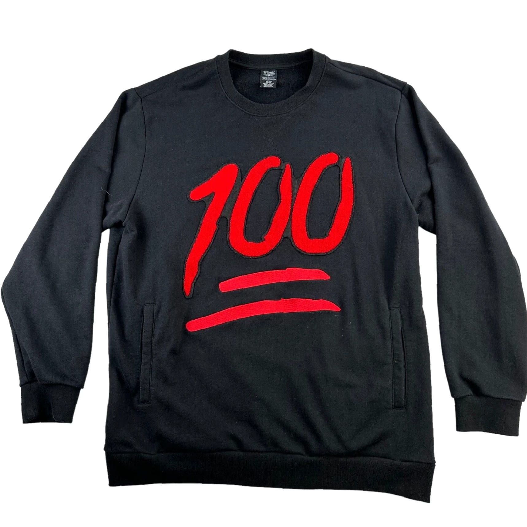 Vintage Fly Supply Sweatshirt Crewneck Pullover 3XL Black Pockets Cotton Polyester Mens Size US XXL / EU 58 / 5 - 2 Thumbnail