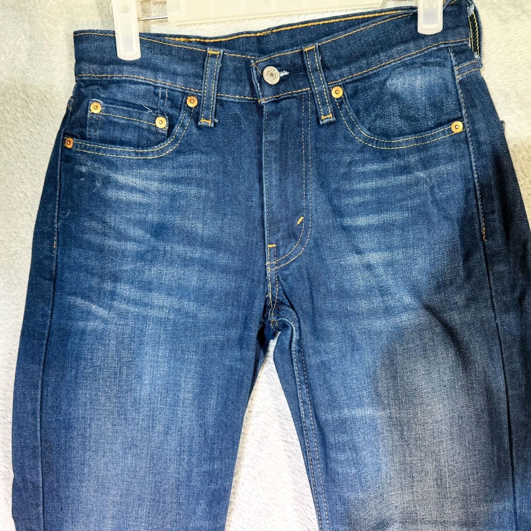 Levi's Levi's 514 Jeans Mens 28x30 Blue Medium Wash Straight Denim Stretch Zip Fly Pockets Size US 28 / EU 44 - 3 Thumbnail